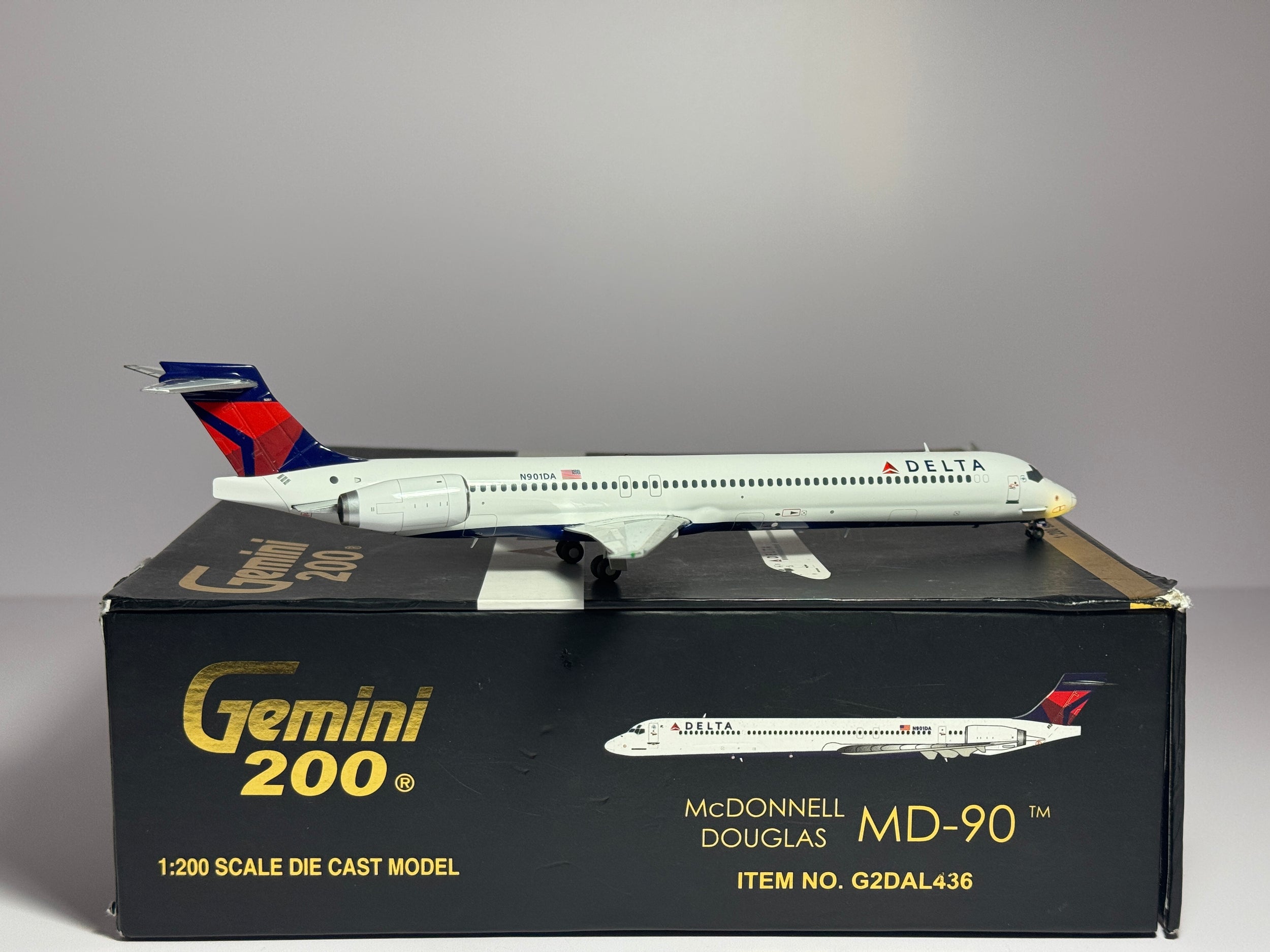Gemini Jets 1:200 Delta Air Lines McDonnell Douglas MD-90 N901DA SkyTeam G2DAL436