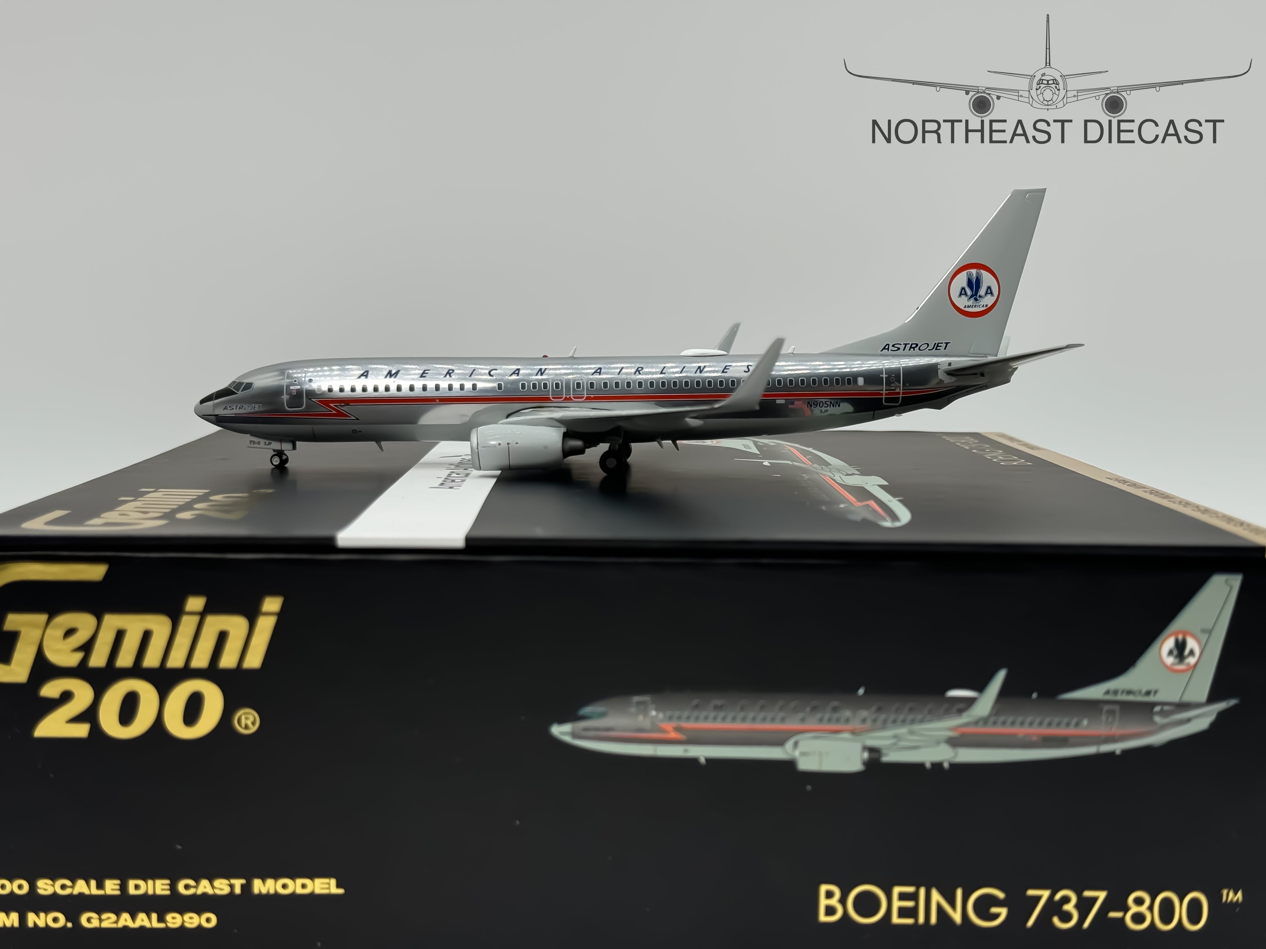 American Airlines Boeing 737-800 1:200 Gemini Jets N905NN (G2AAL990)