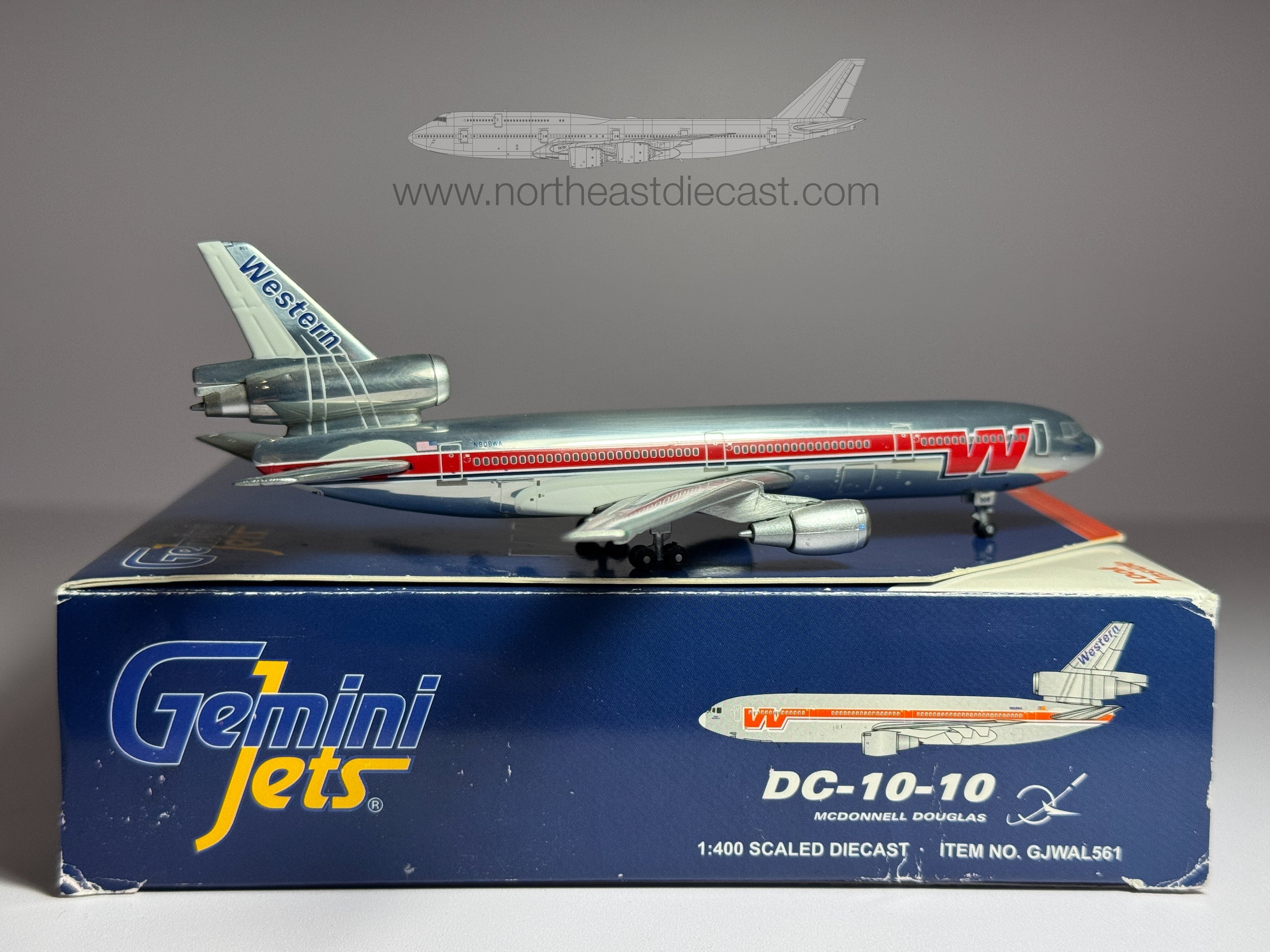 Western Airlines McDonnell Douglas DC-10-10 1:400 Gemini Jets N908WA (GJWAL561)