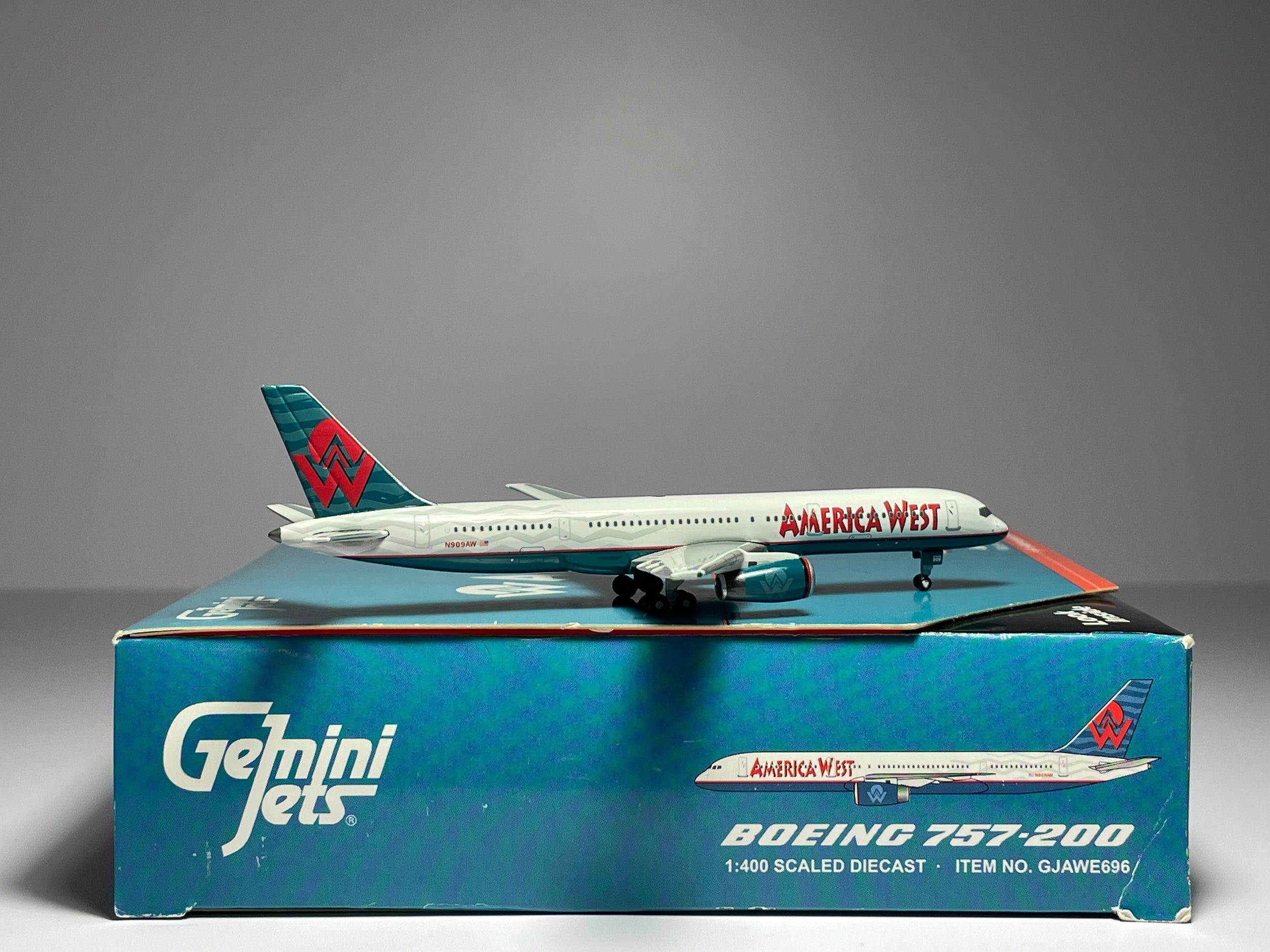 Gemini Jets 1:400 America West Boeing 757-200 N909AW 1990s colors GJAWE696