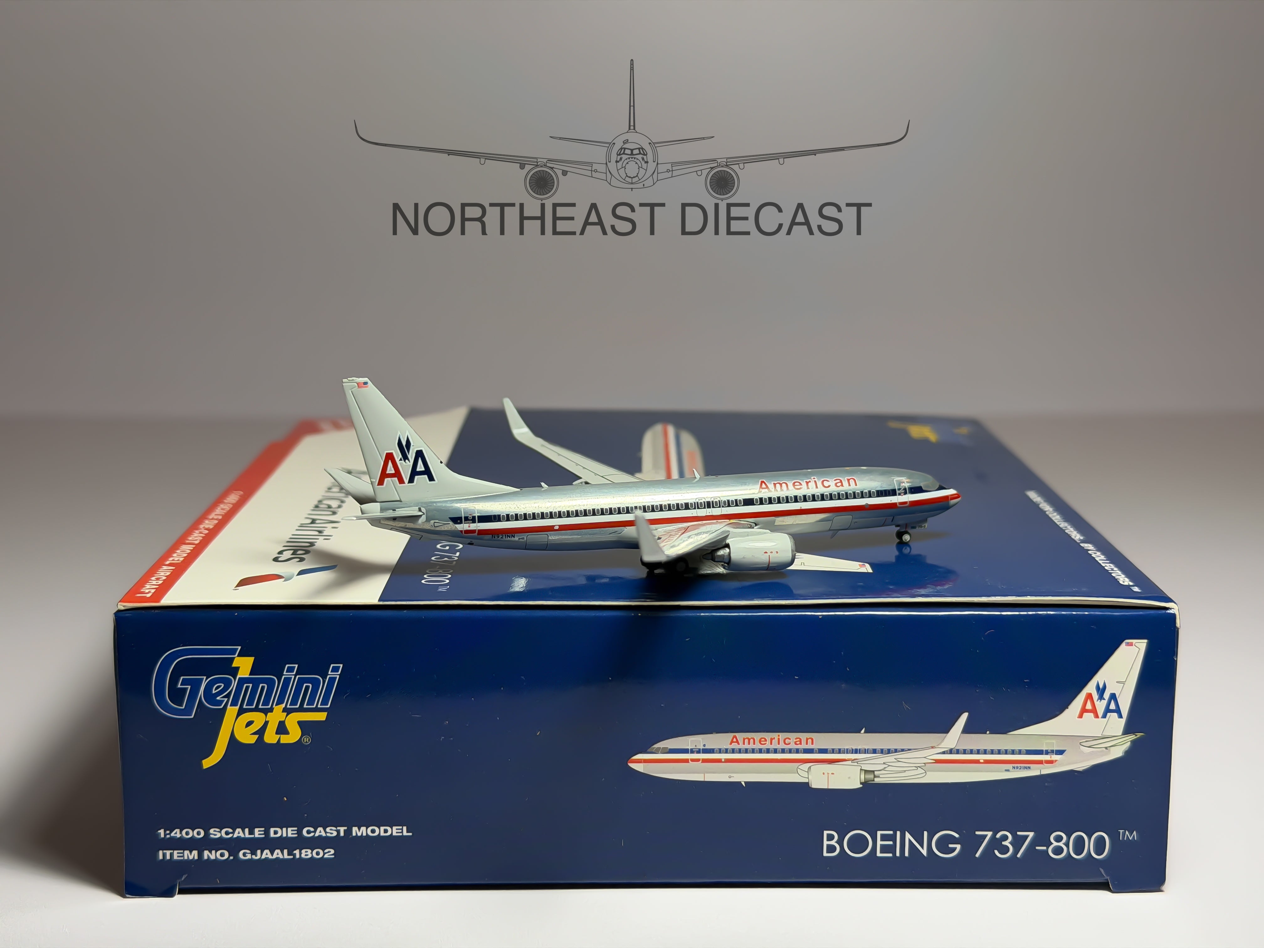 American Airlines Boeing 737-800 1:400 Gemini Jets N921NN (GJAAL1802)
