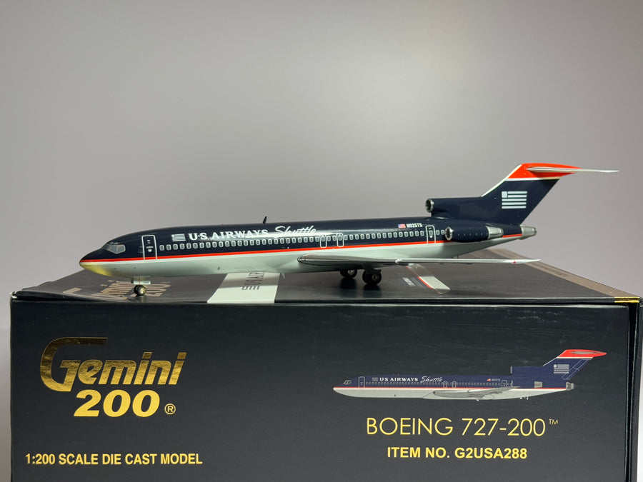 Gemini Jets 1:200 US Airways Shuttle Boeing 727-200 N925TS 1990s black top G2USA288