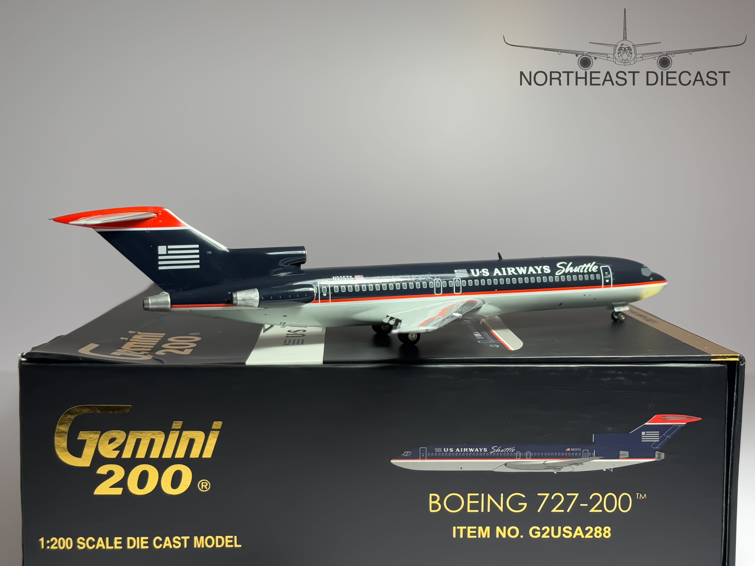 U.S Airways Shuttle Boeing 727-200 1:200 Gemini Jets N925TS (G2USA288)