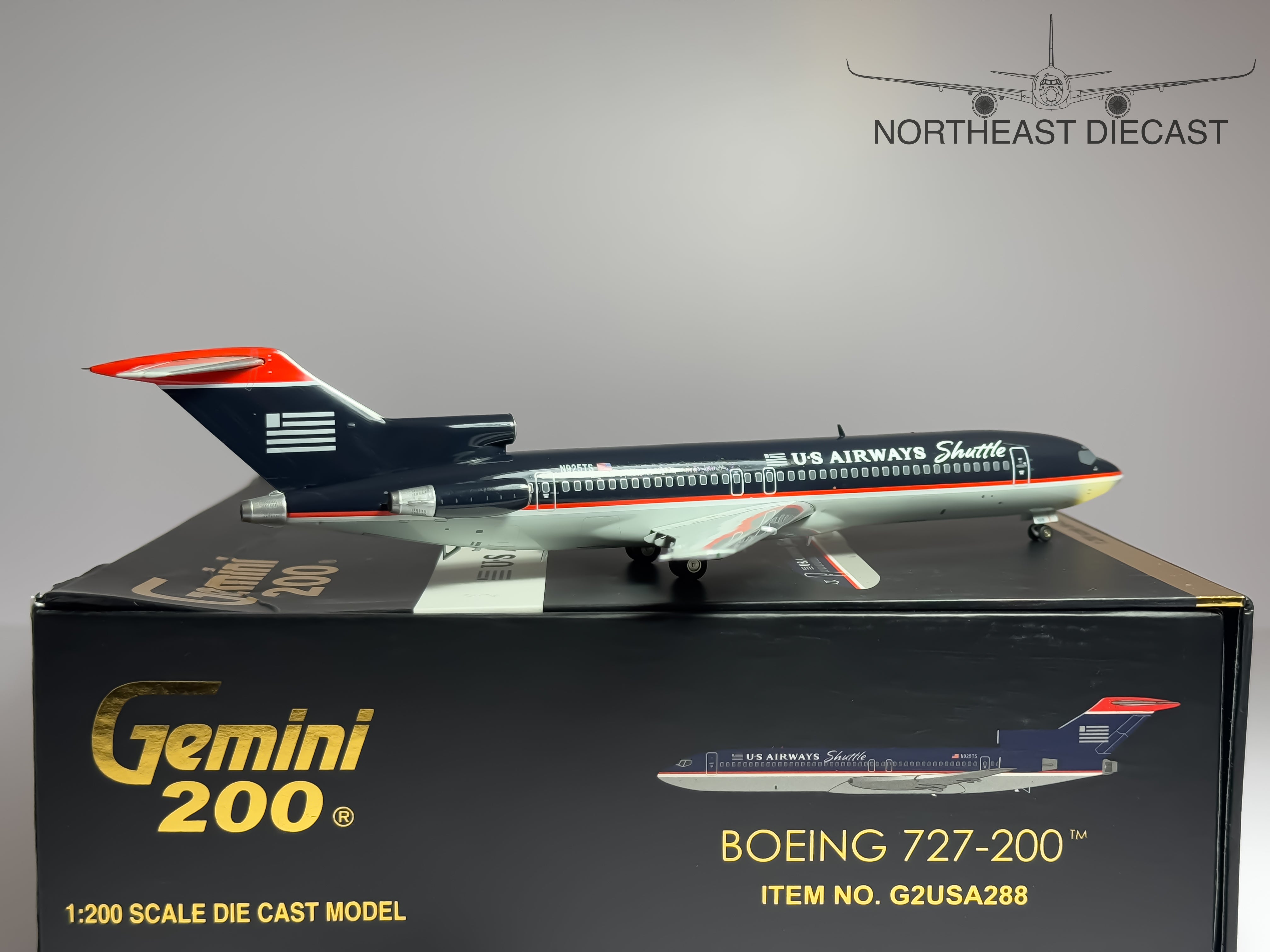 U.S Airways Shuttle Boeing 727-200 1:200 Gemini Jets N925TS (G2USA288)
