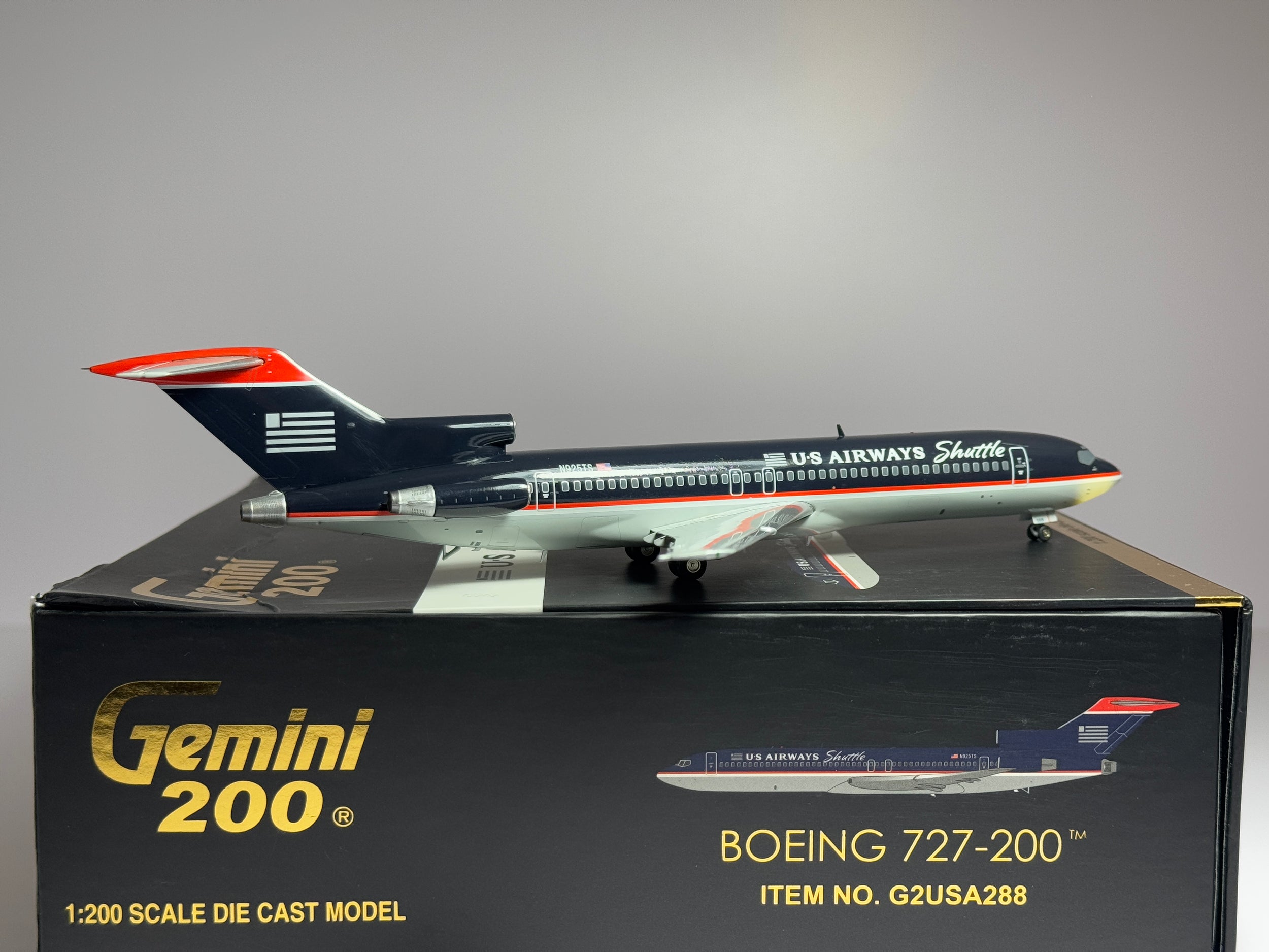 Gemini Jets 1:200 U.S Airways Boeing 727-200 N925TS Shuttle G2USA288