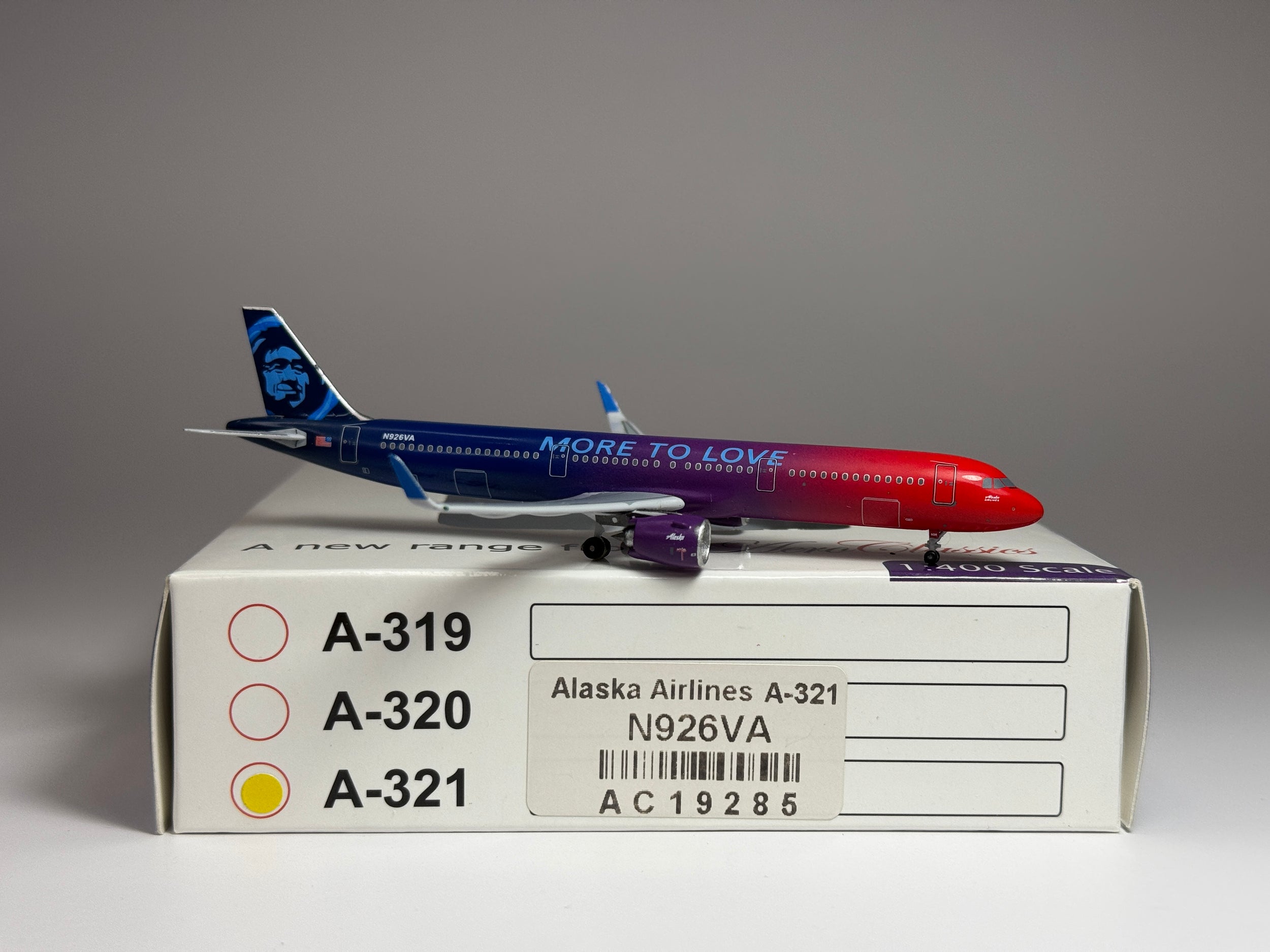 Aeroclassics 1:400 Alaska Airlines Airbus A321neo N926VA More to Love ACN926VA