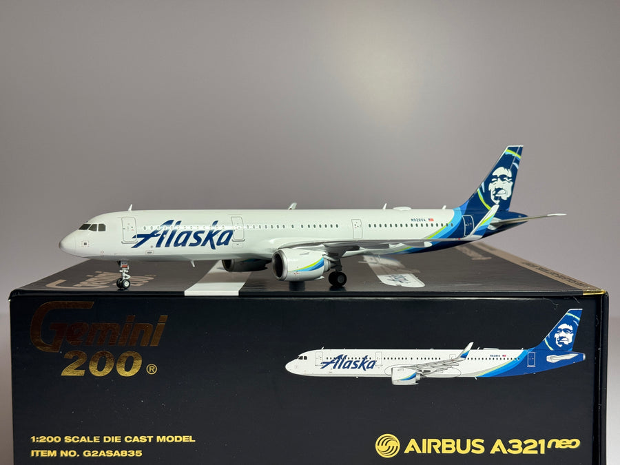 Gemini Jets 1:200 Alaska Airlines Airbus A321neo N928VA New Livery G2ASA835