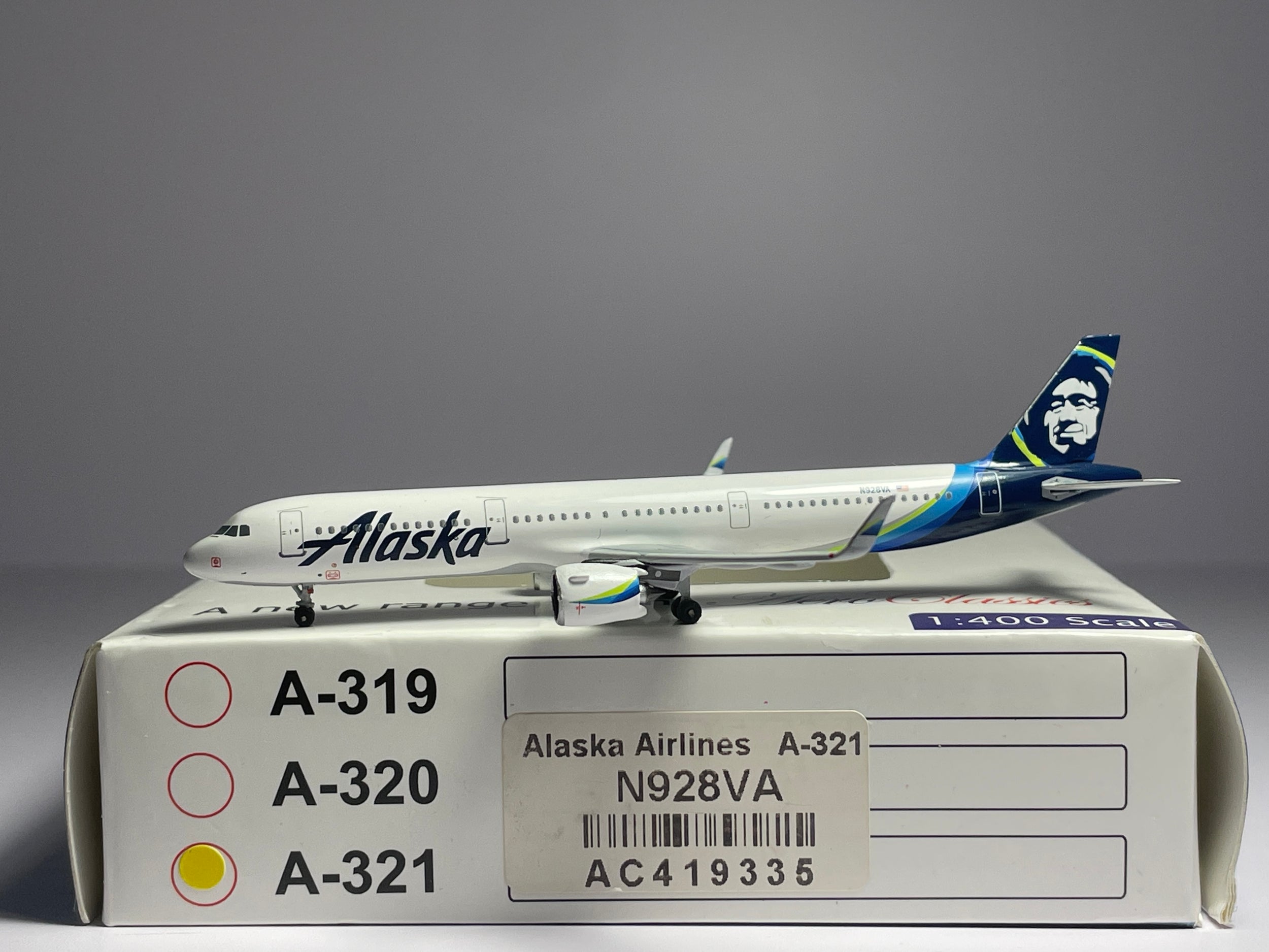Aeroclassics 1:400 Alaska Airlines Airbus A321neo N928VA new colors AC419335