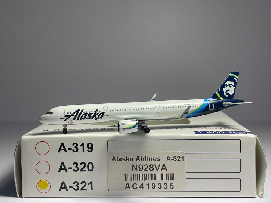 Aeroclassics 1:400 Alaska Airlines Airbus A321neo N928VA new colors AC419335