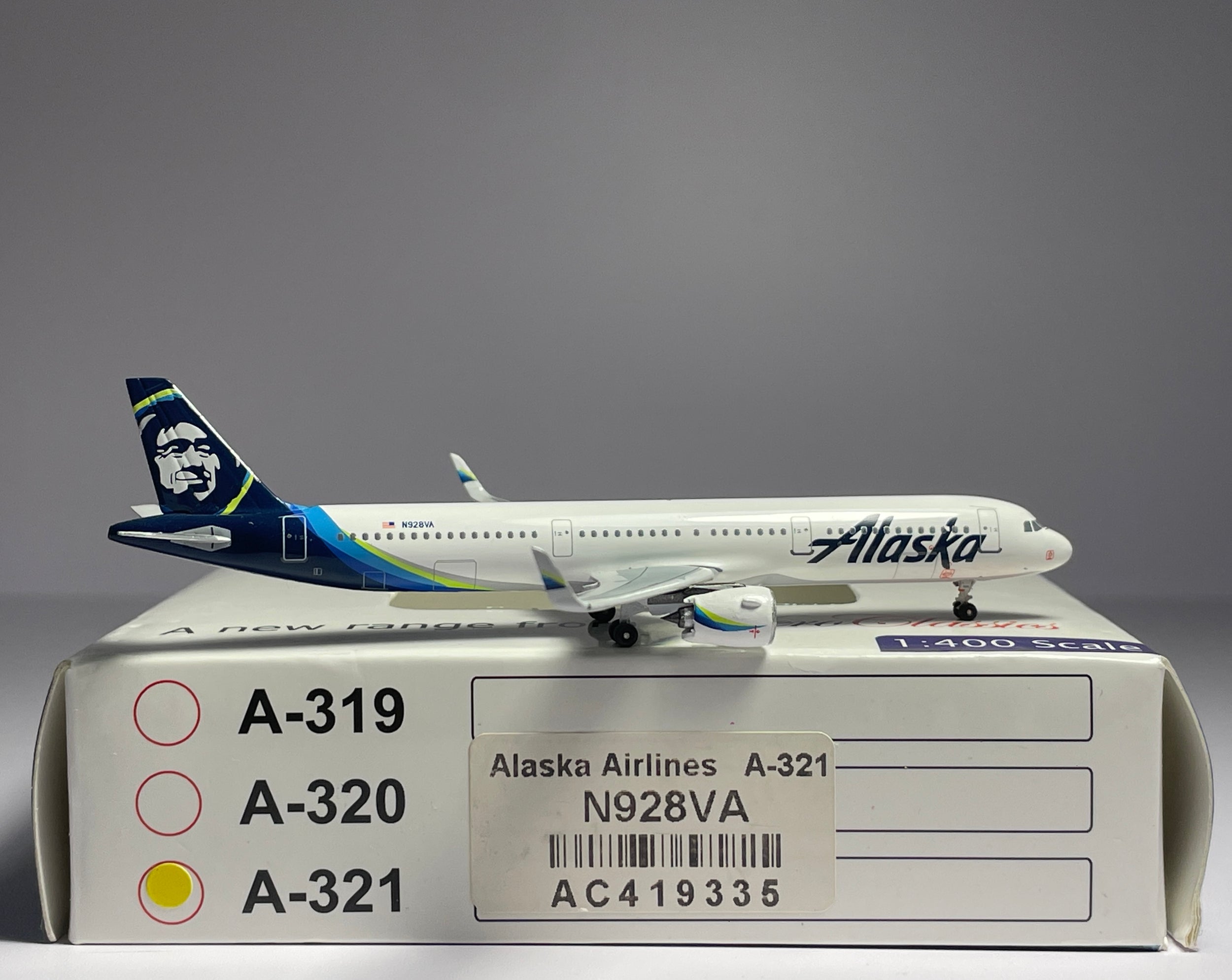 Aeroclassics 1:400 Alaska Airlines Airbus A321neo N928VA new colors ACN928VA