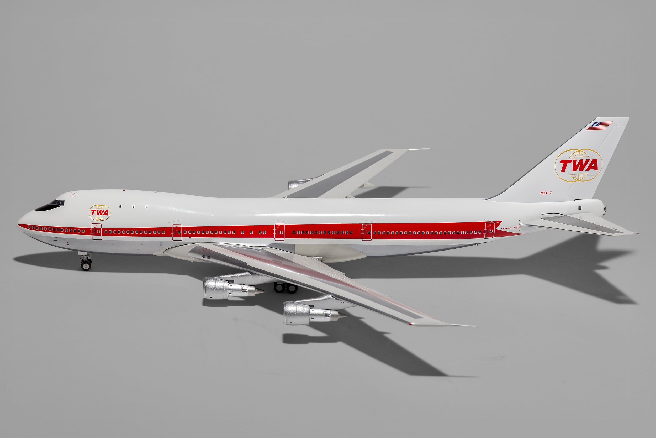 Inflight200 Trans World Airlines Boeing 747-100 N93117 TWA Double Globes IF731TW1222P