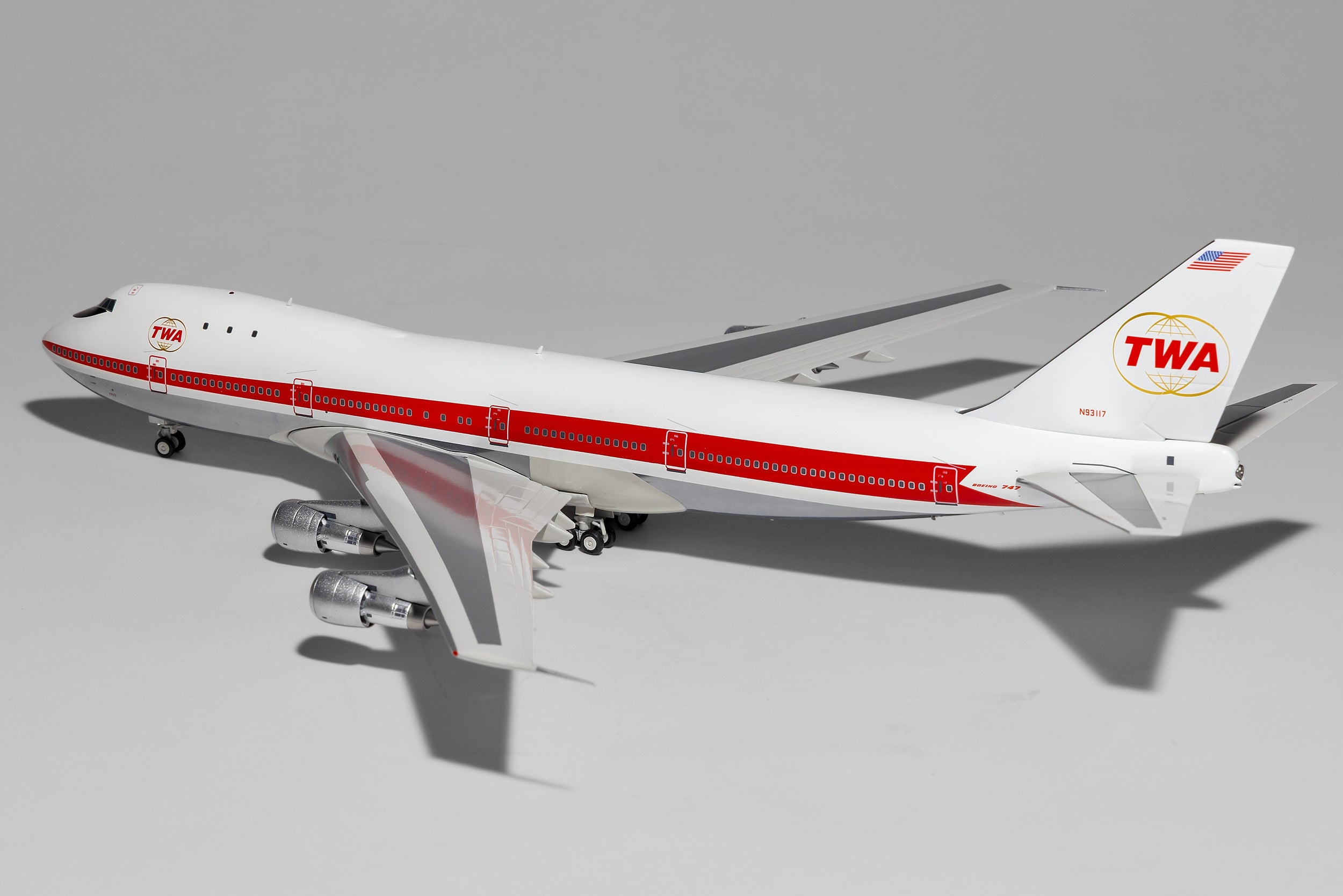 Inflight200 Trans World Airlines Boeing 747-100 N93117 TWA Double Globes IF731TW1222P