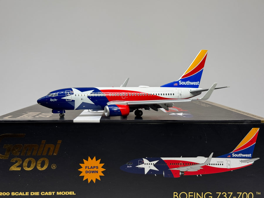 Gemini Jets 1:200 Southwest Boeing 737-700 N931WN Lone Star One G2SWA1009F
