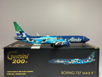 Gemini Jets 1:200 Alaska Airlines Boeing 737 MAX9 N932AK Orca scheme G2ASA1089
