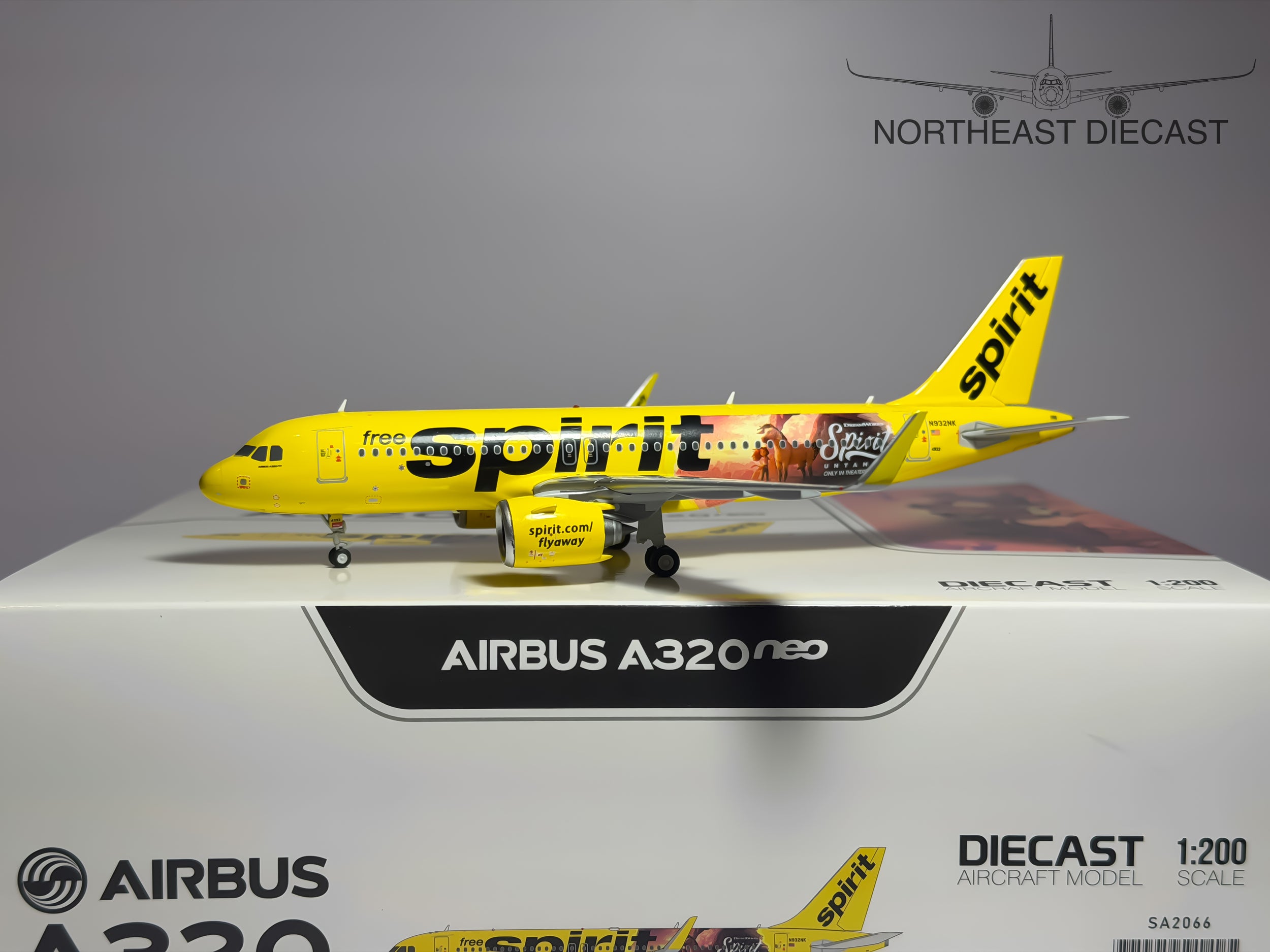 Spirit Airlines Airbus A320neo 1:200 JC Wings N932NK (SA2066)