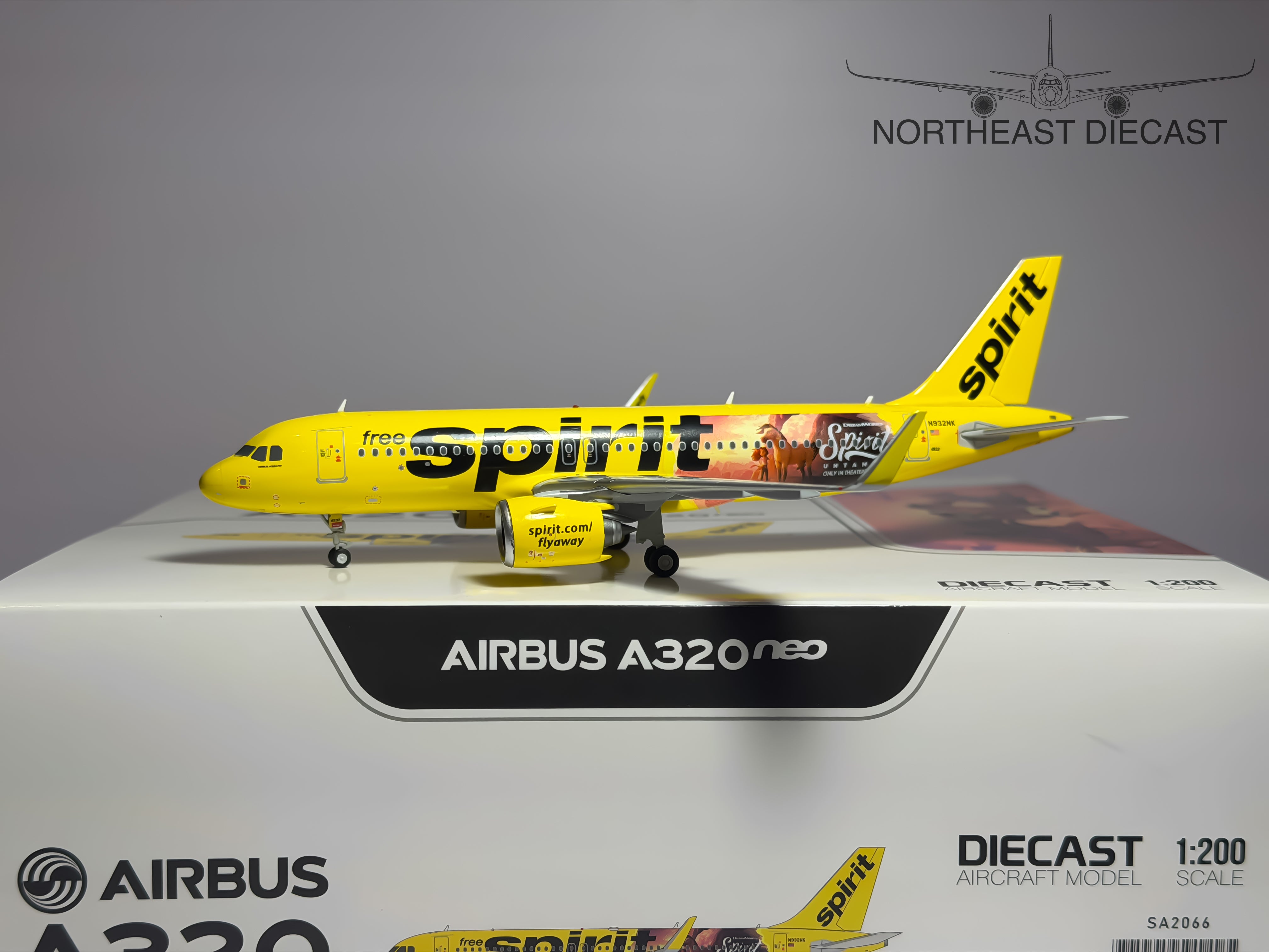 Spirit Airlines Airbus A320neo 1:200 JC Wings N932NK (SA2066)