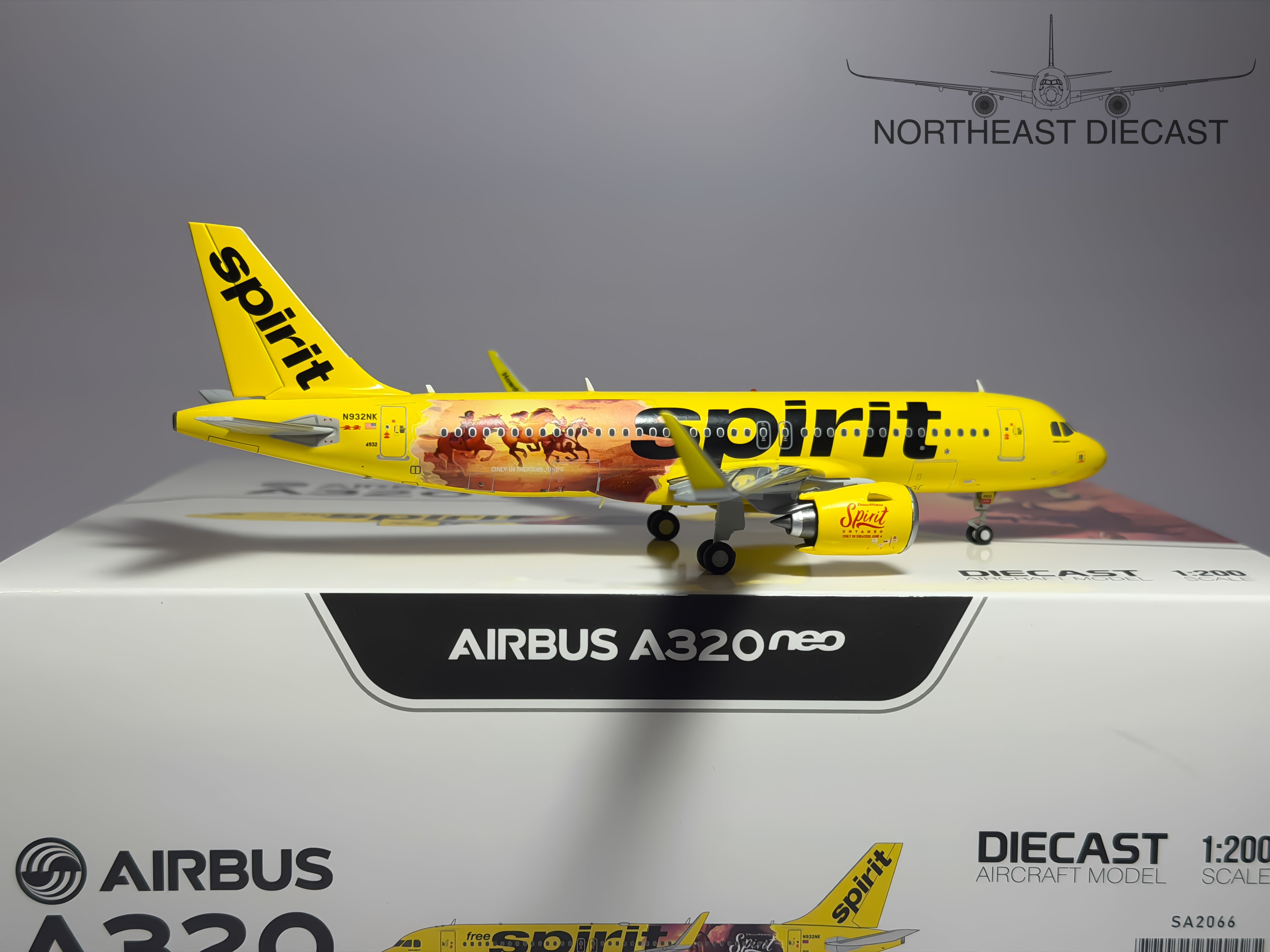 Spirit Airlines Airbus A320neo 1:200 JC Wings N932NK (SA2066)