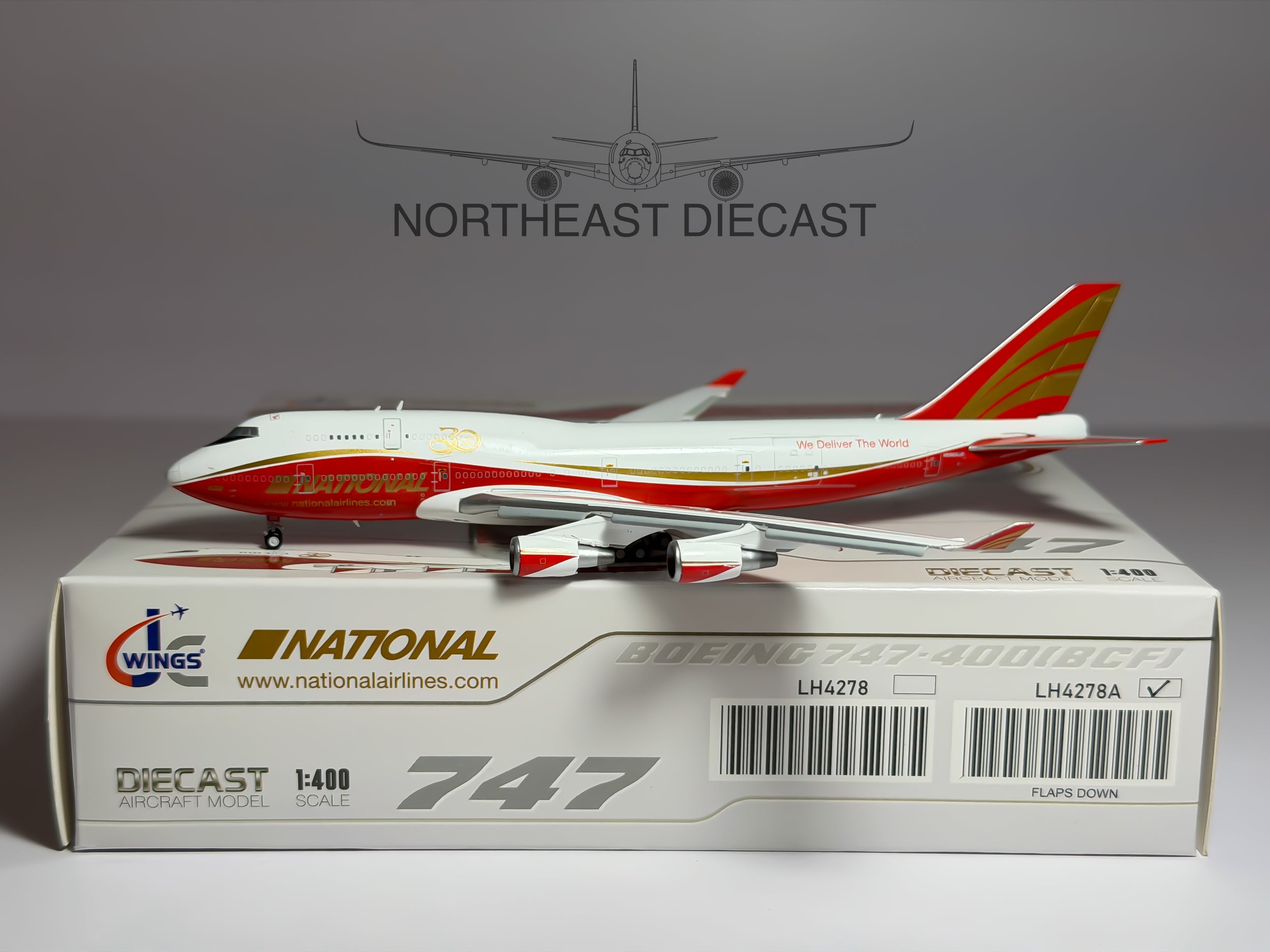 National Airlines Boeing 747-400F 1:400 JC Wings N936CA (LH4278A)