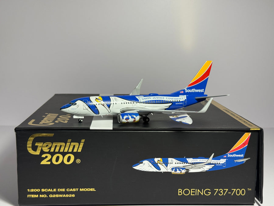 Gemini Jets 1:200 Southwest Boeing 737-700 N946WN Louisiana One G2SWA926