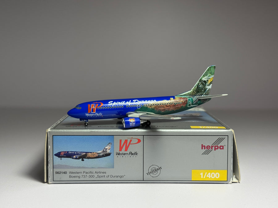 Herpa 1:400 Western Pacific Boeing 737-300 N946WP Spirit of Durango 562140