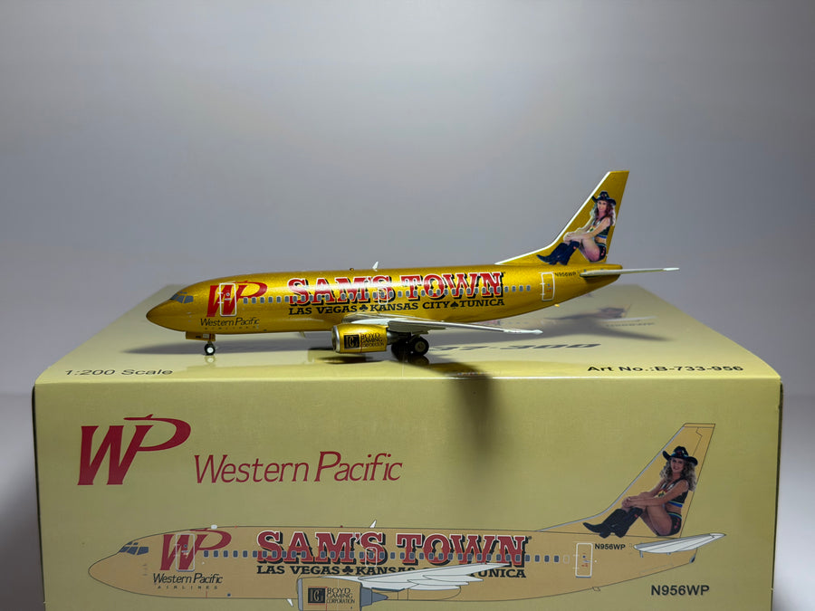 Inflight200 1:200 Western Pacific Boeing 737-300 N956WP Vegas "SAMS TOWN" B-733-956 w/stand