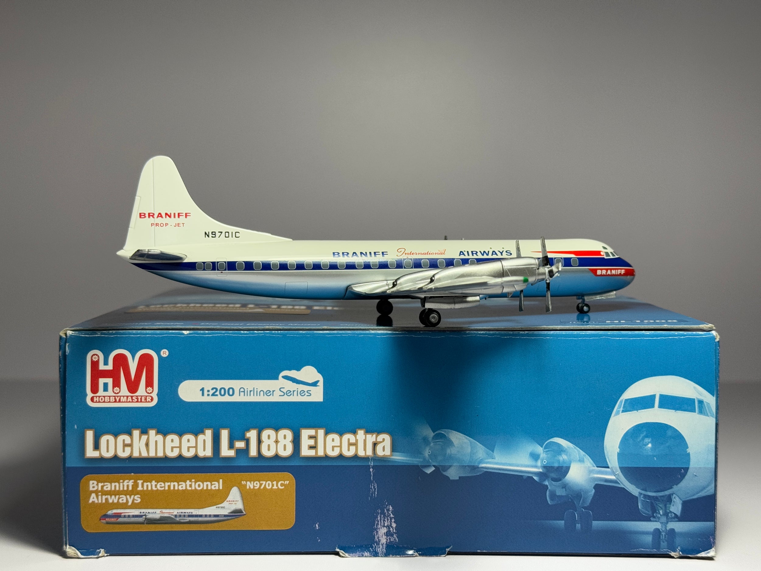 Hobby Master 1:200 Braniff International Lockheed L-188 Electra N9701C El Dorado HL1008