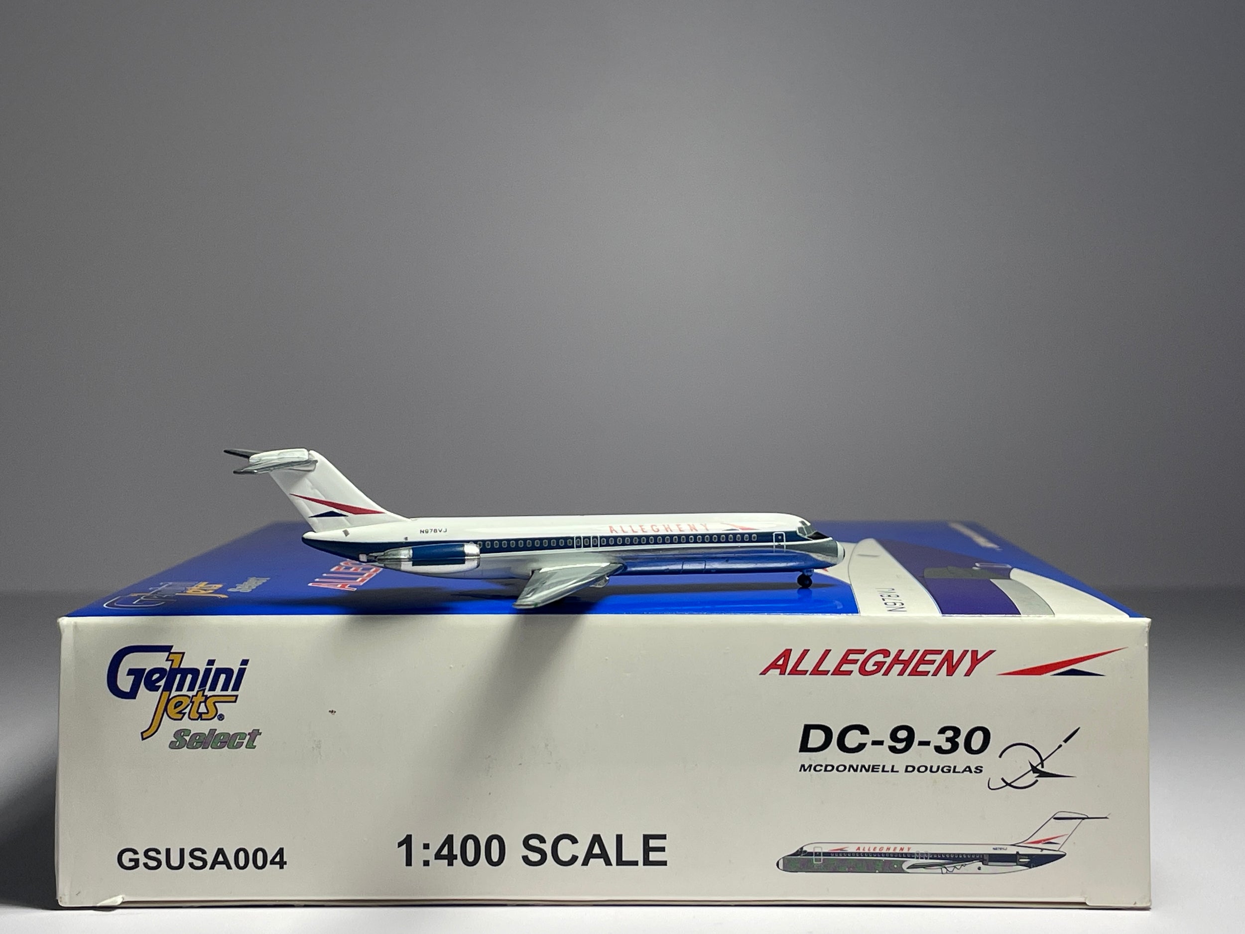 Gemini Jets 1:400 Allegheny Airlines Douglas DC-9-30 N978VJ polished belly GSUSA004