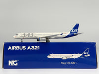 SAS Scandanavian Airbus A321-200 1:400 NG Models OY-KBH (NG13005)