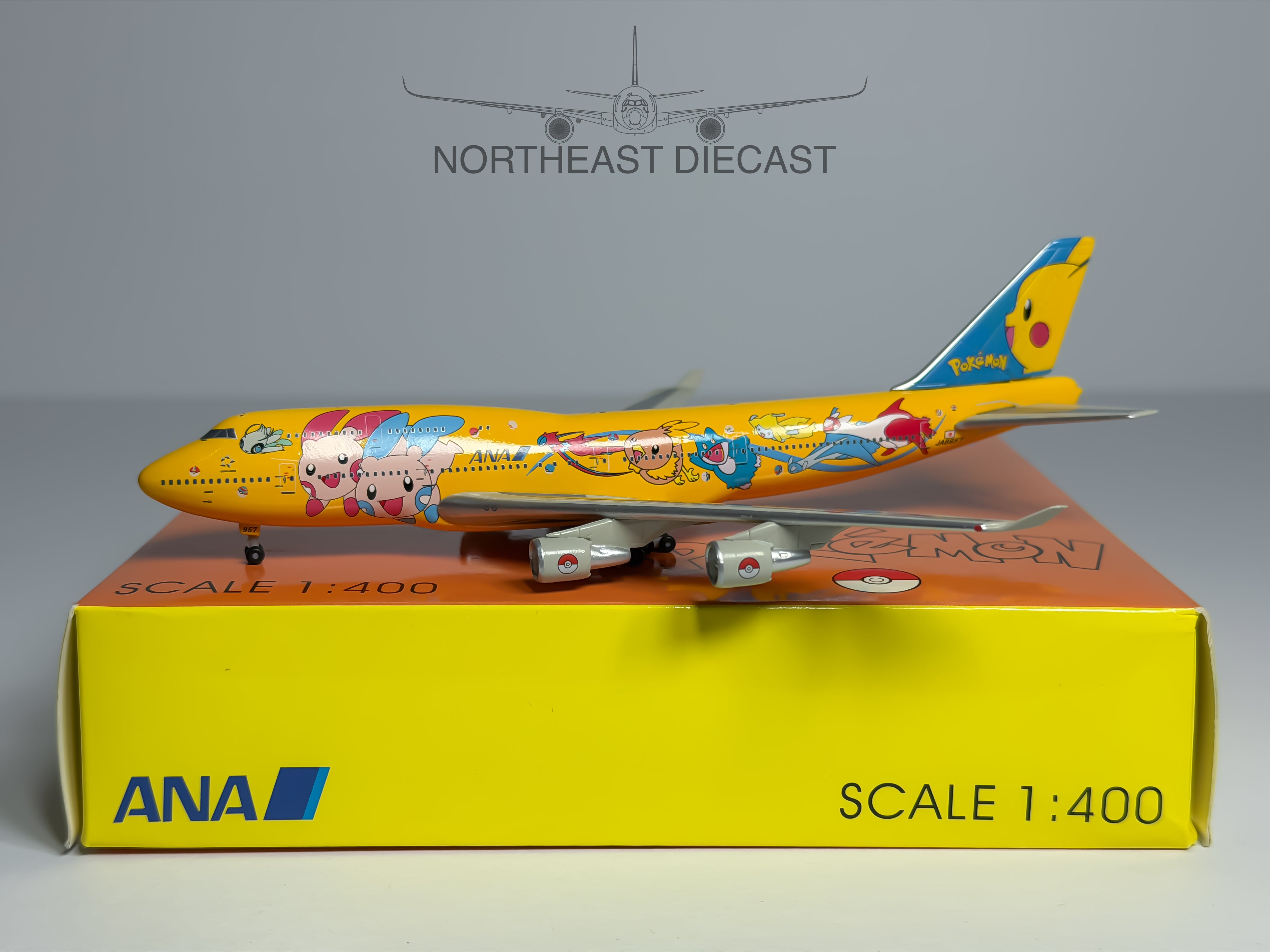 Japan Airlines (JAL) Boeing 747-400 1:400 Net Models JA8957 (NM400JA8957)