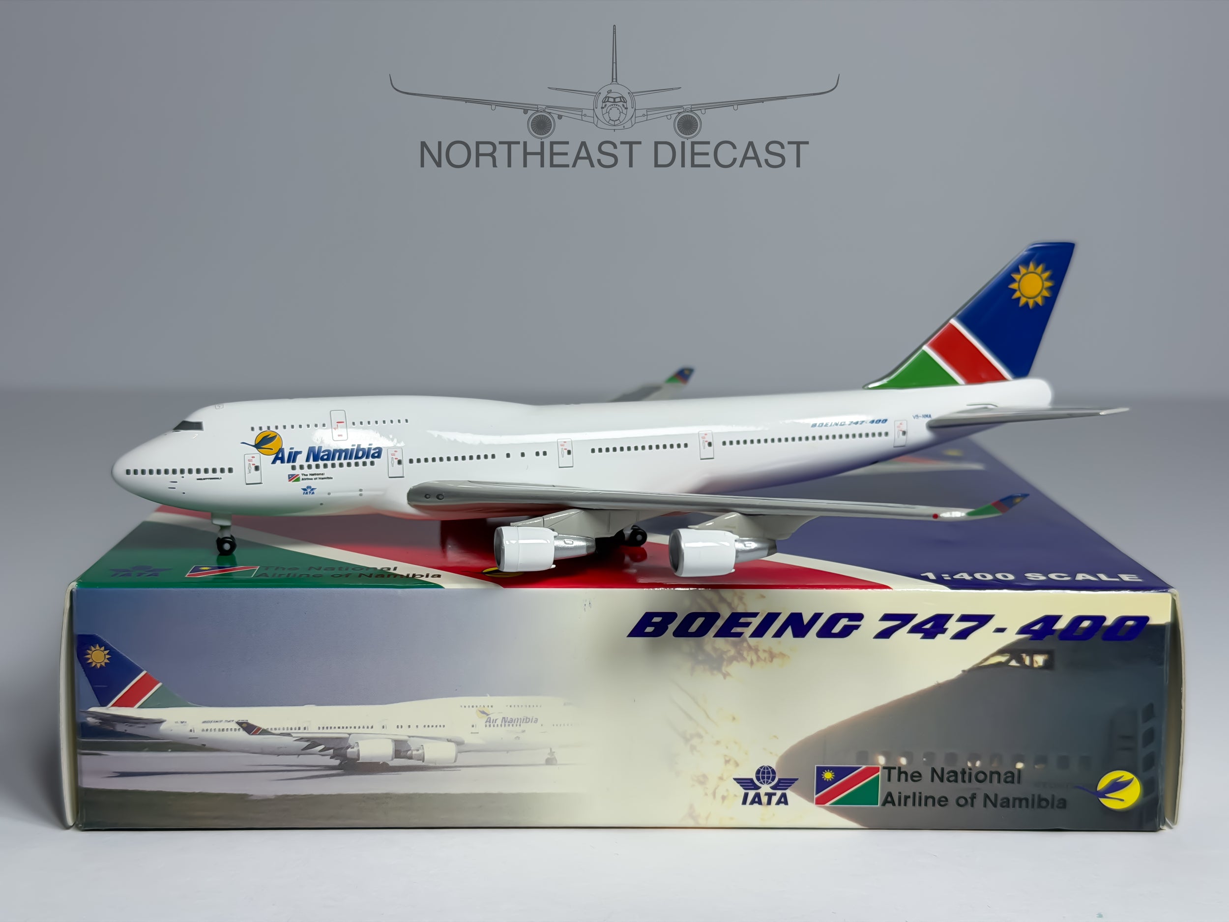 Air Namibia Boeing 747-400 1:400 Net Models V5-NMA (NM400V5NMA)