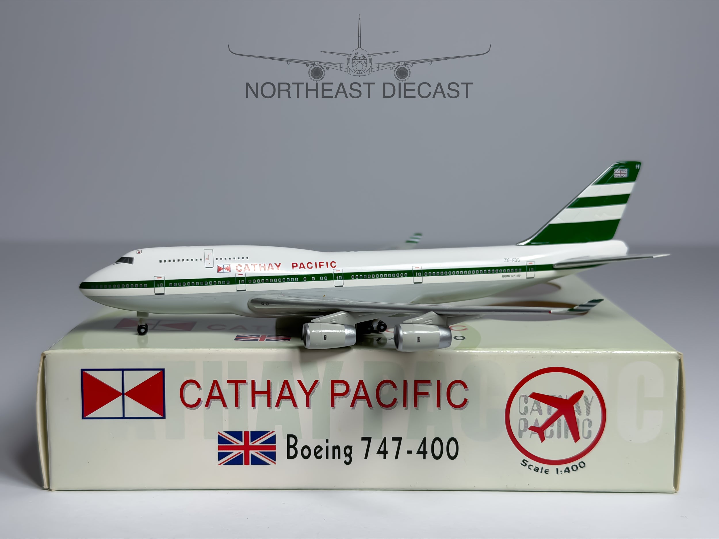 Cathay Pacific Boeing 747-400 1:400 Net Models ZK-NBS (NM400ZKNBS)