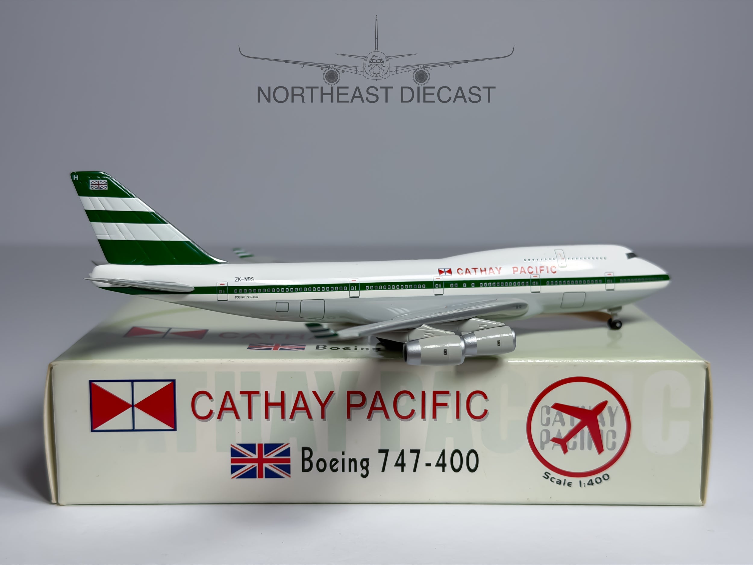Cathay Pacific Boeing 747-400 1:400 Net Models ZK-NBS (NM400ZKNBS)