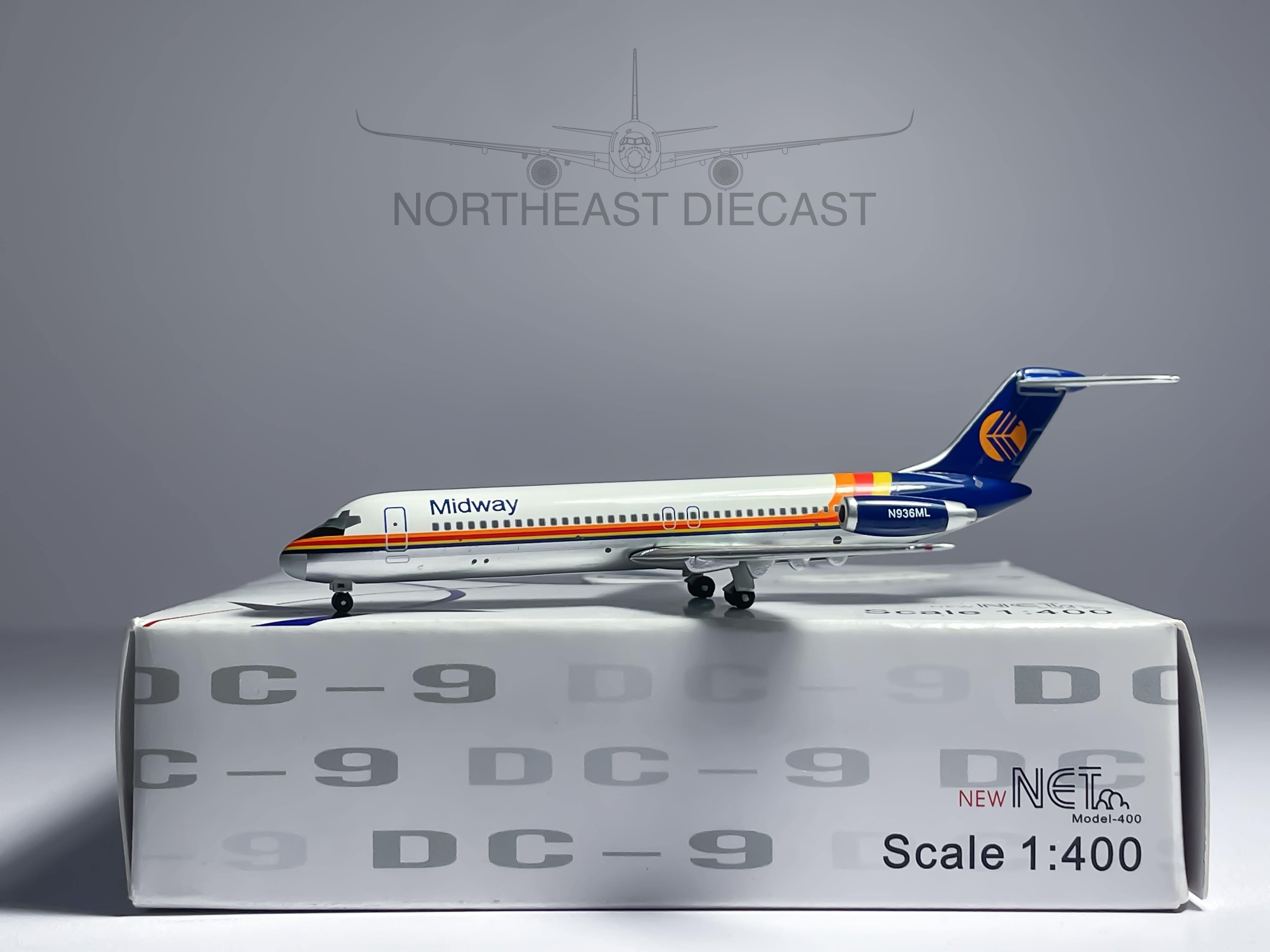 Midway Airlines Douglas DC-9-30 1:400 Net Models N936ML (NMN936ML)