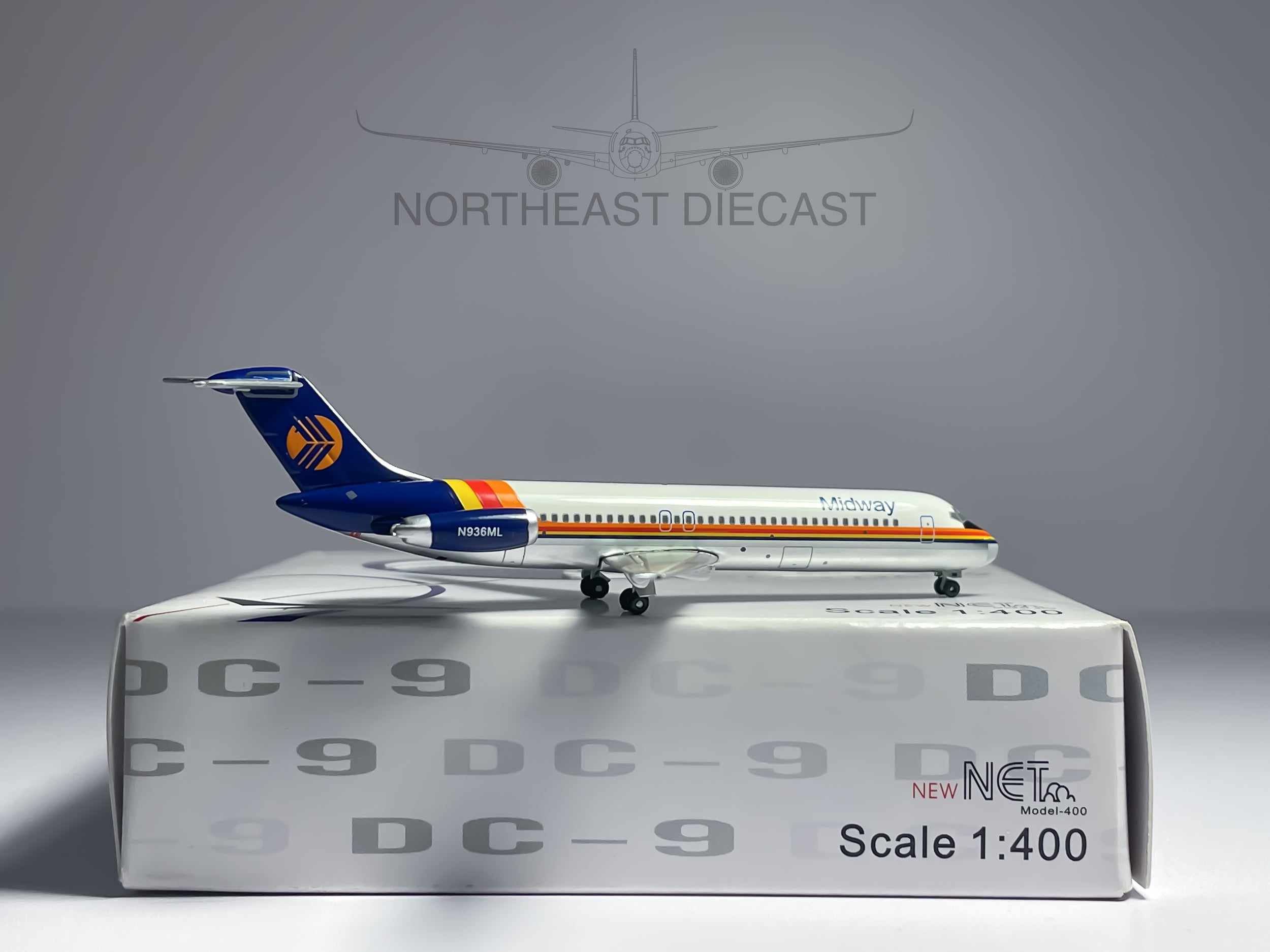 Midway Airlines Douglas DC-9-30 1:400 Net Models N936ML (NMN936ML)