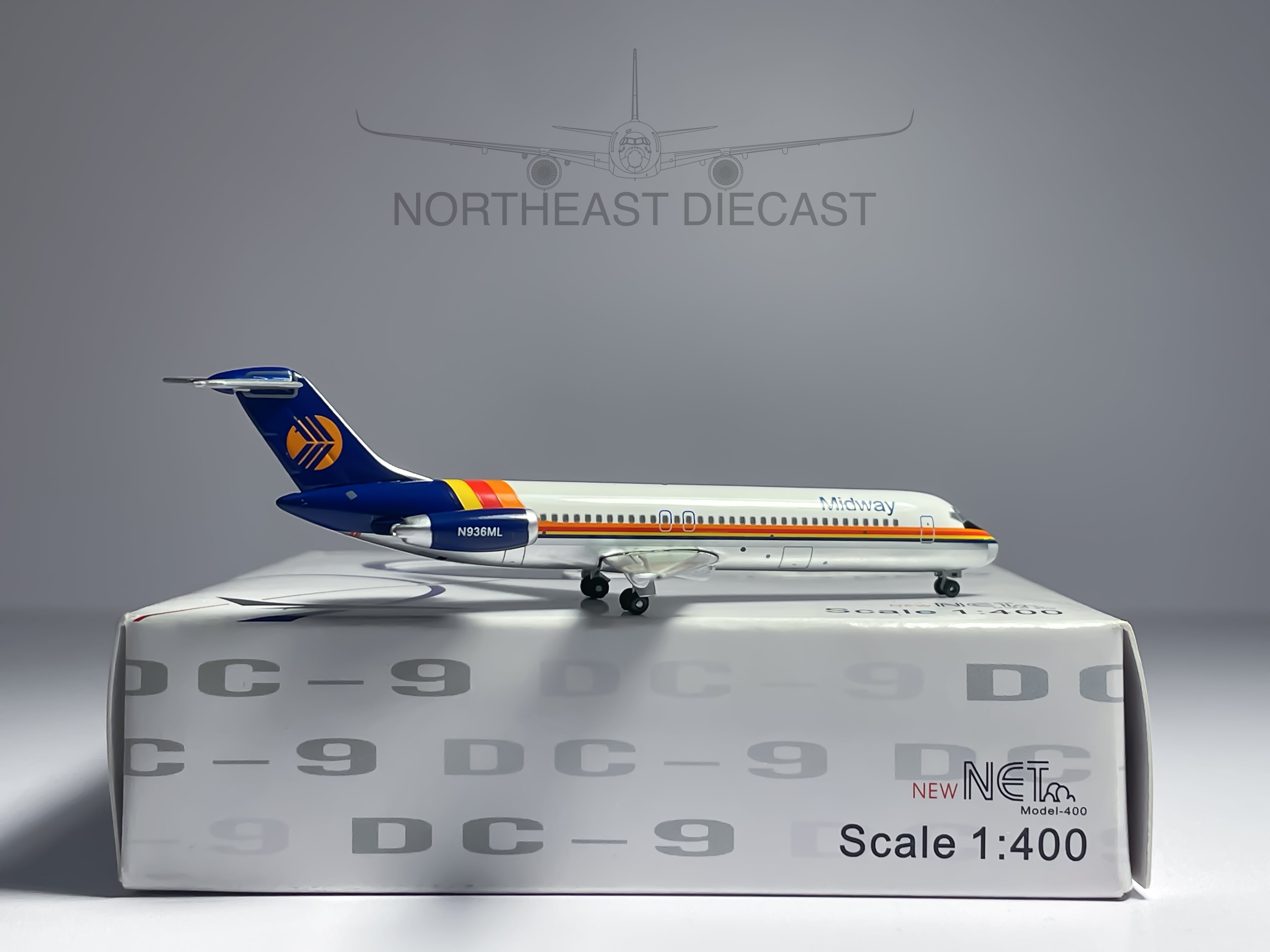 Midway Airlines Douglas DC-9-30 1:400 Net Models N936ML (NMN936ML)