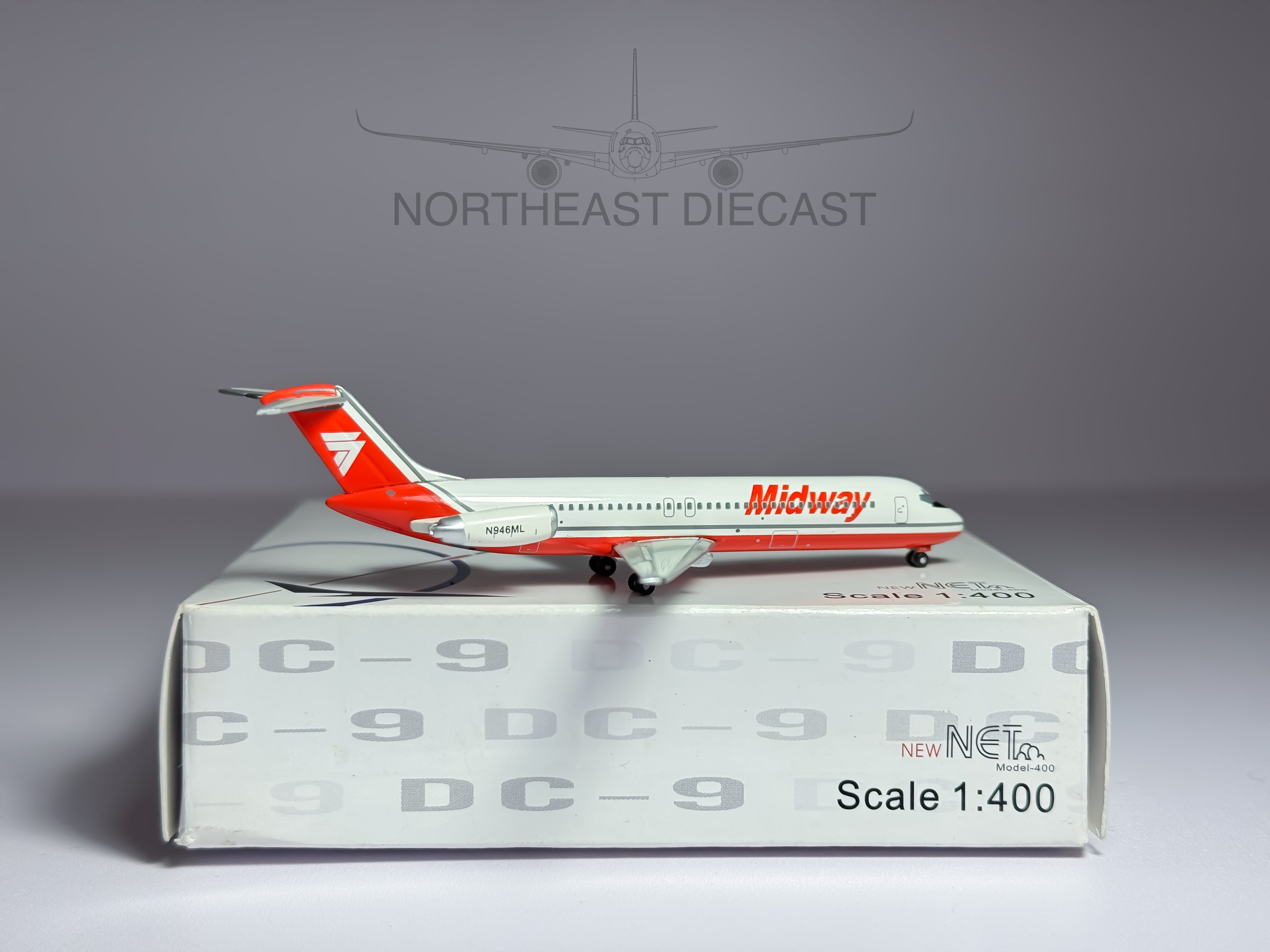 Midway Airlines Douglas DC-9-30 1:400 Net Models N946ML (NMN946ML)