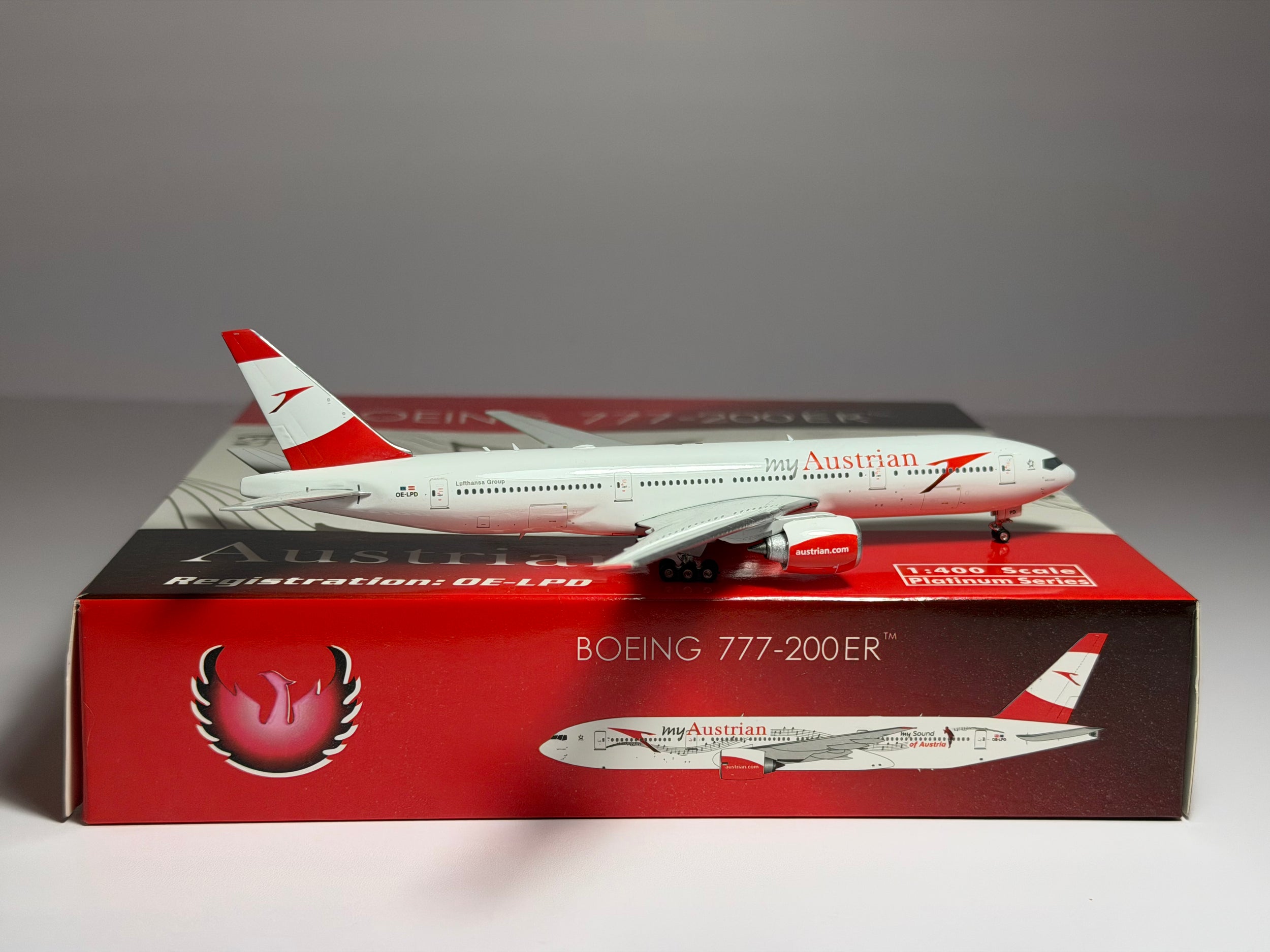 Phoenix Model 1:400 Austrian Boeing 777-200ER OE-LPD "my Sound"