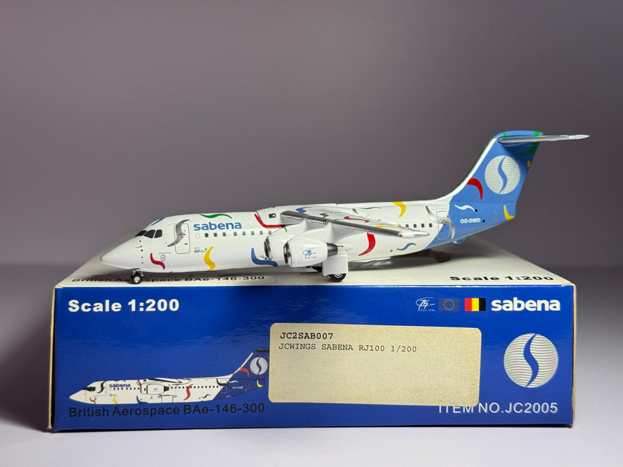 JC Wings 1:200 Sabena BAe 146-200 OO-DWD 70th Anniversary RJ85 JC2005