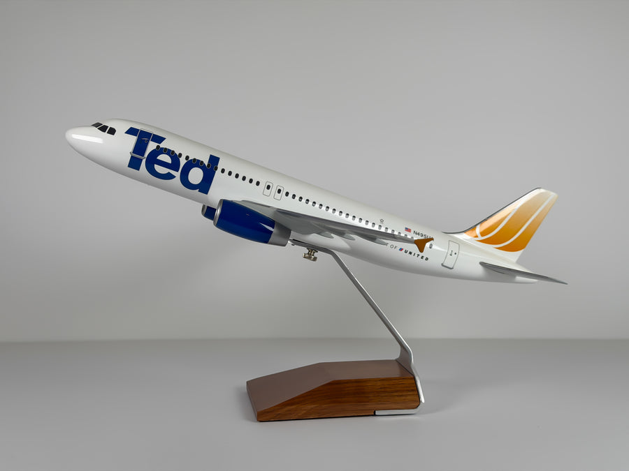1:100 United Airlines Airbus A320 (N495UA) - "Ted" Orange Tulip | PACMIN