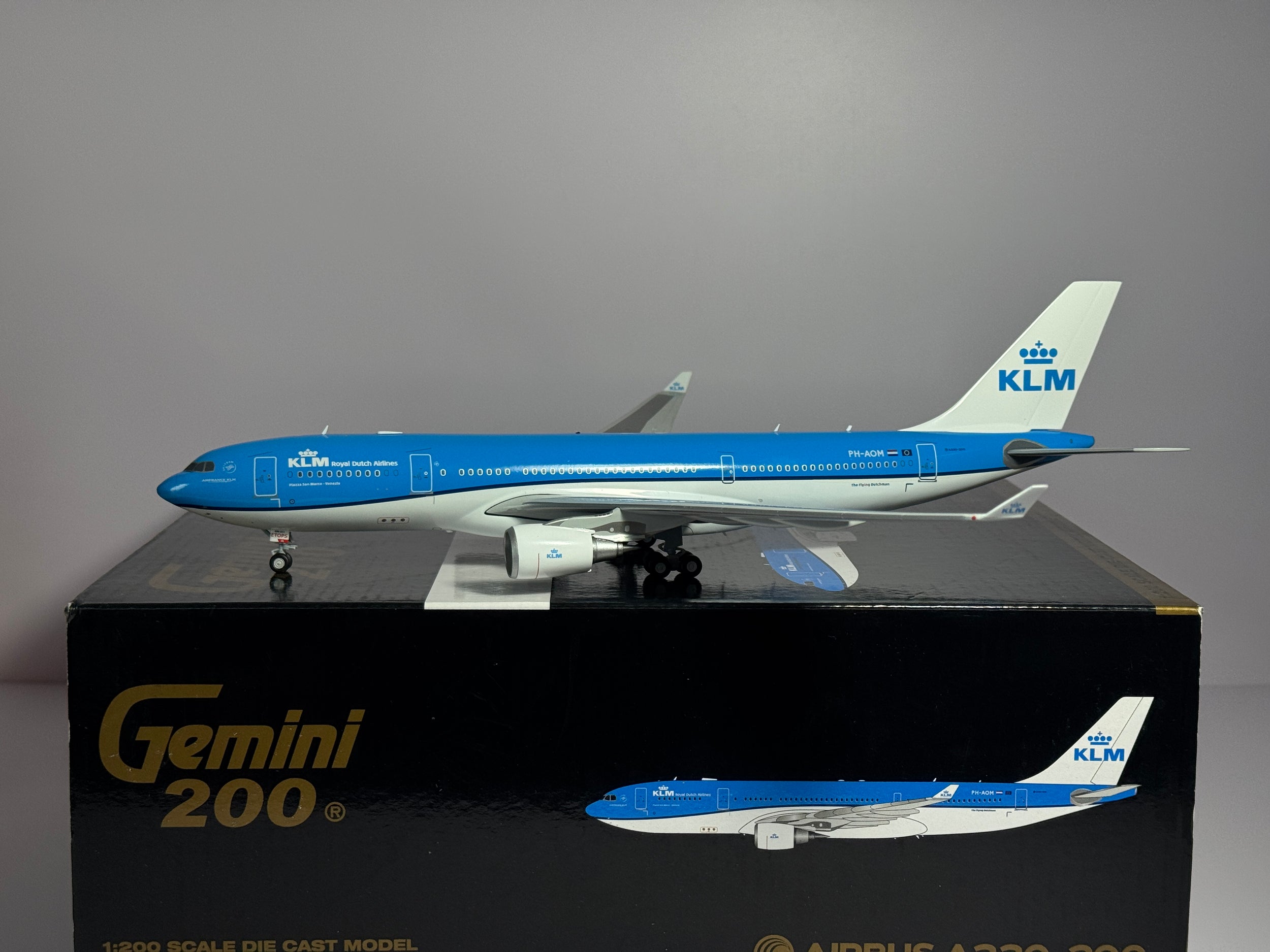 Gemini Jets 1:200 KLM Royal Dutch Airbus A330-200 PH-AOM Piazza San Marco G2KLM839