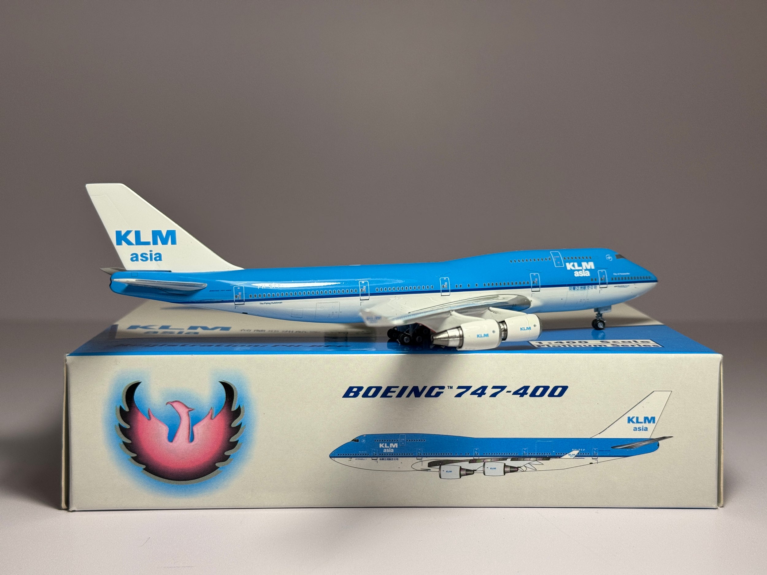 Phoenix Models 1:400 KLM Asia Boeing 747-400 PH-BFP PH4KLM495