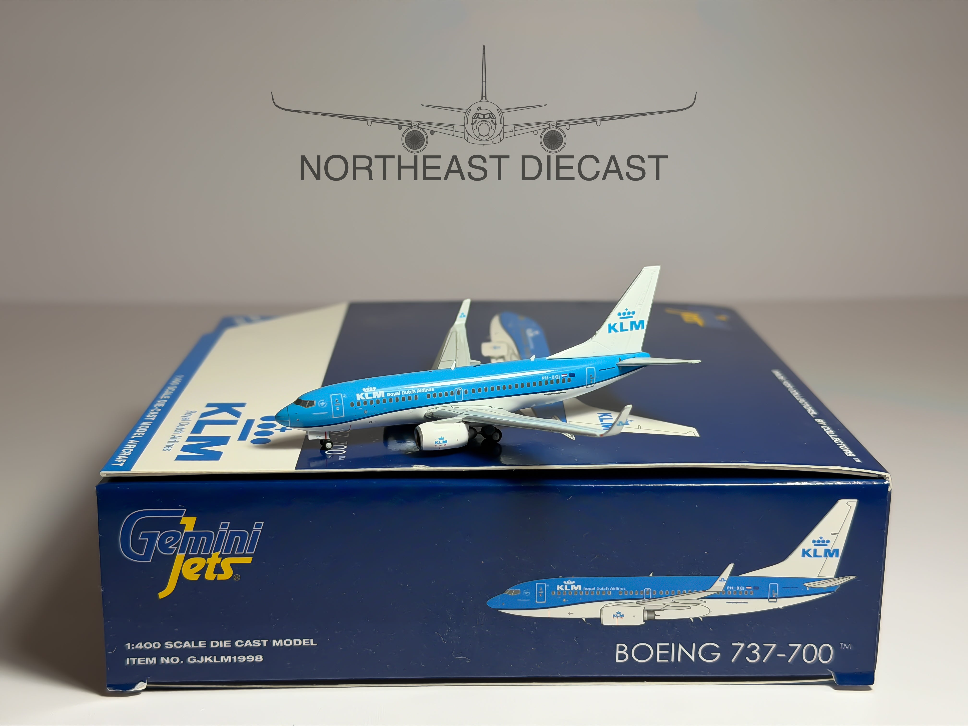 KLM Royal Dutch Boeing 737-700 1:400 Gemini Jets PH-BGI (GJKLM1998)