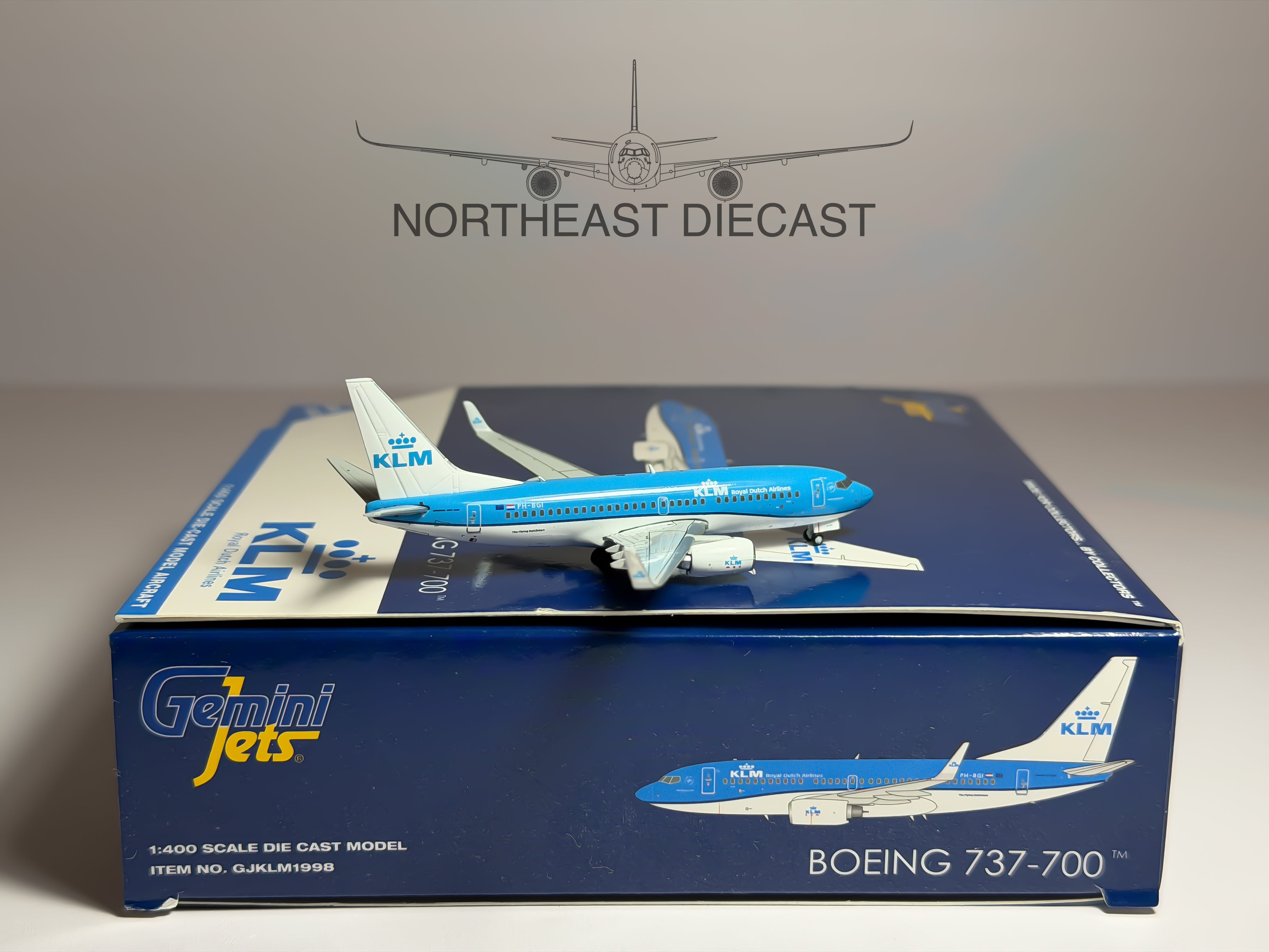 KLM Royal Dutch Boeing 737-700 1:400 Gemini Jets PH-BGI (GJKLM1998)