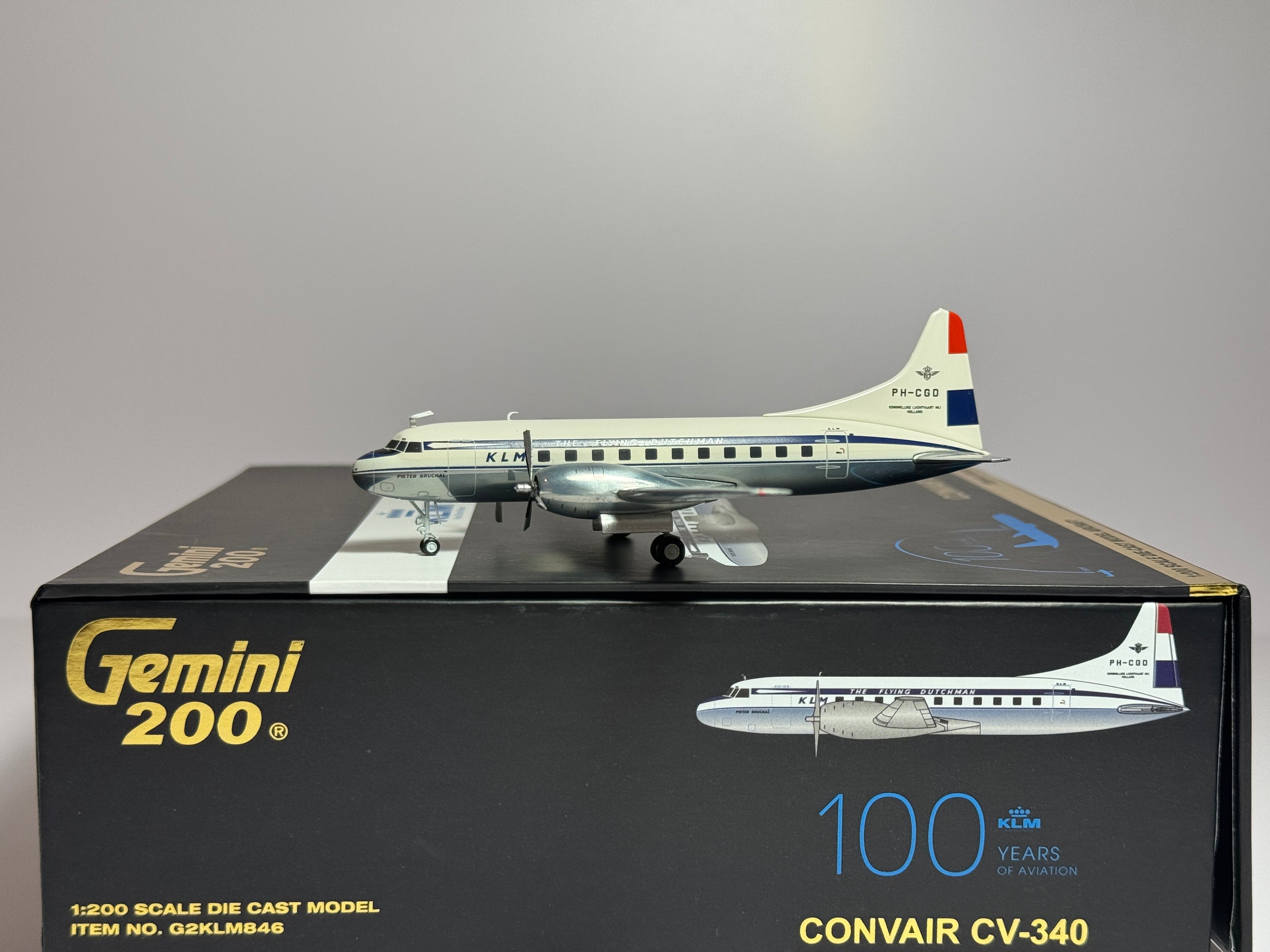 Gemini Jets 1:200 KLM Royal Dutch Convair CV-340 PH-CGD Pieter Breughel G2KLM846