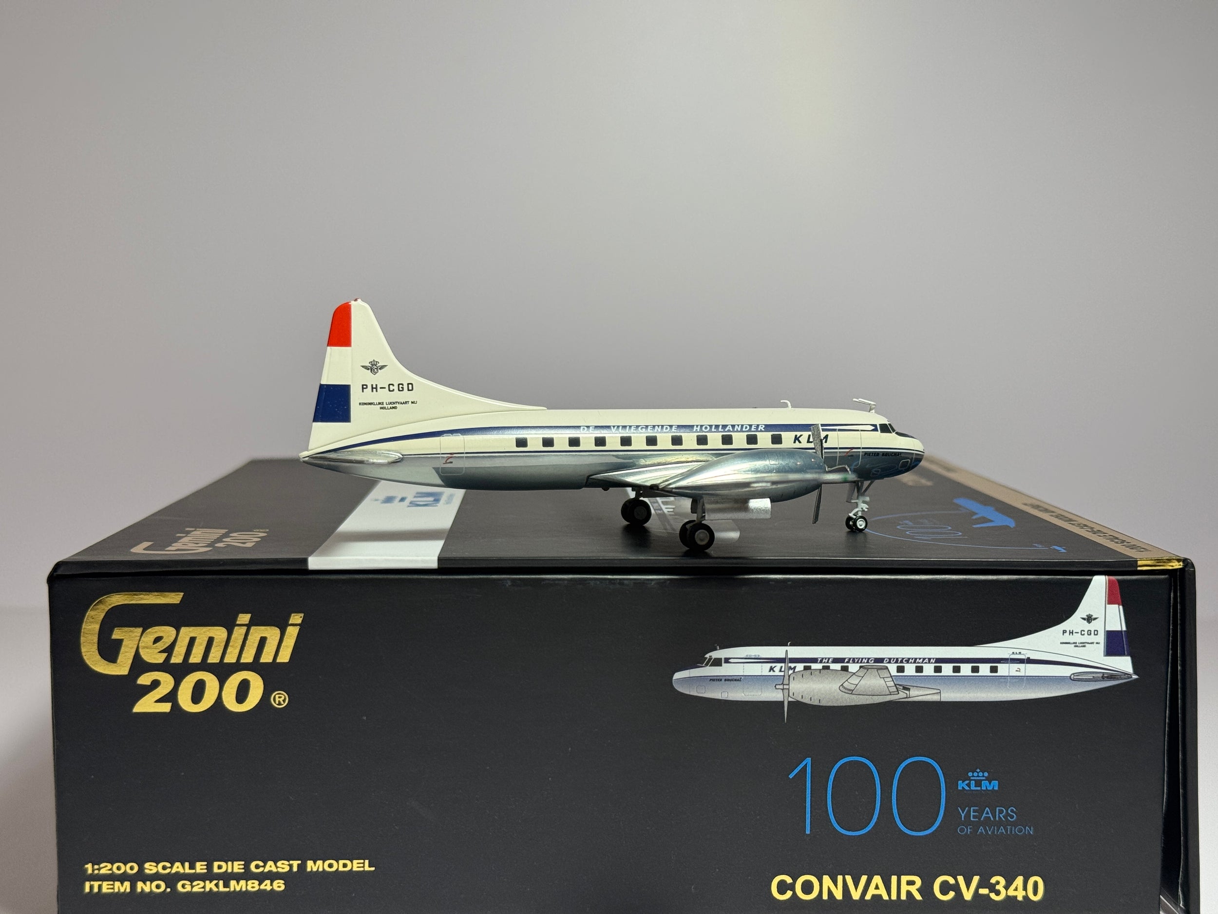Gemini Jets 1:200 KLM Royal Dutch Convair CV-340 PH-CGD Pieter Breughel G2KLM846
