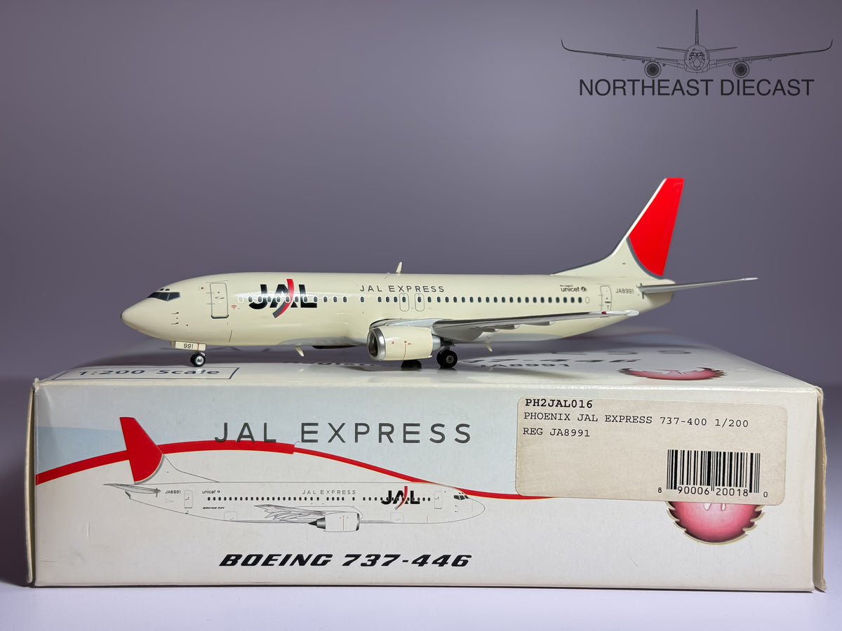JAL Express Boeing 737-400 1:200 Phoenix JA8991 (PH220018)