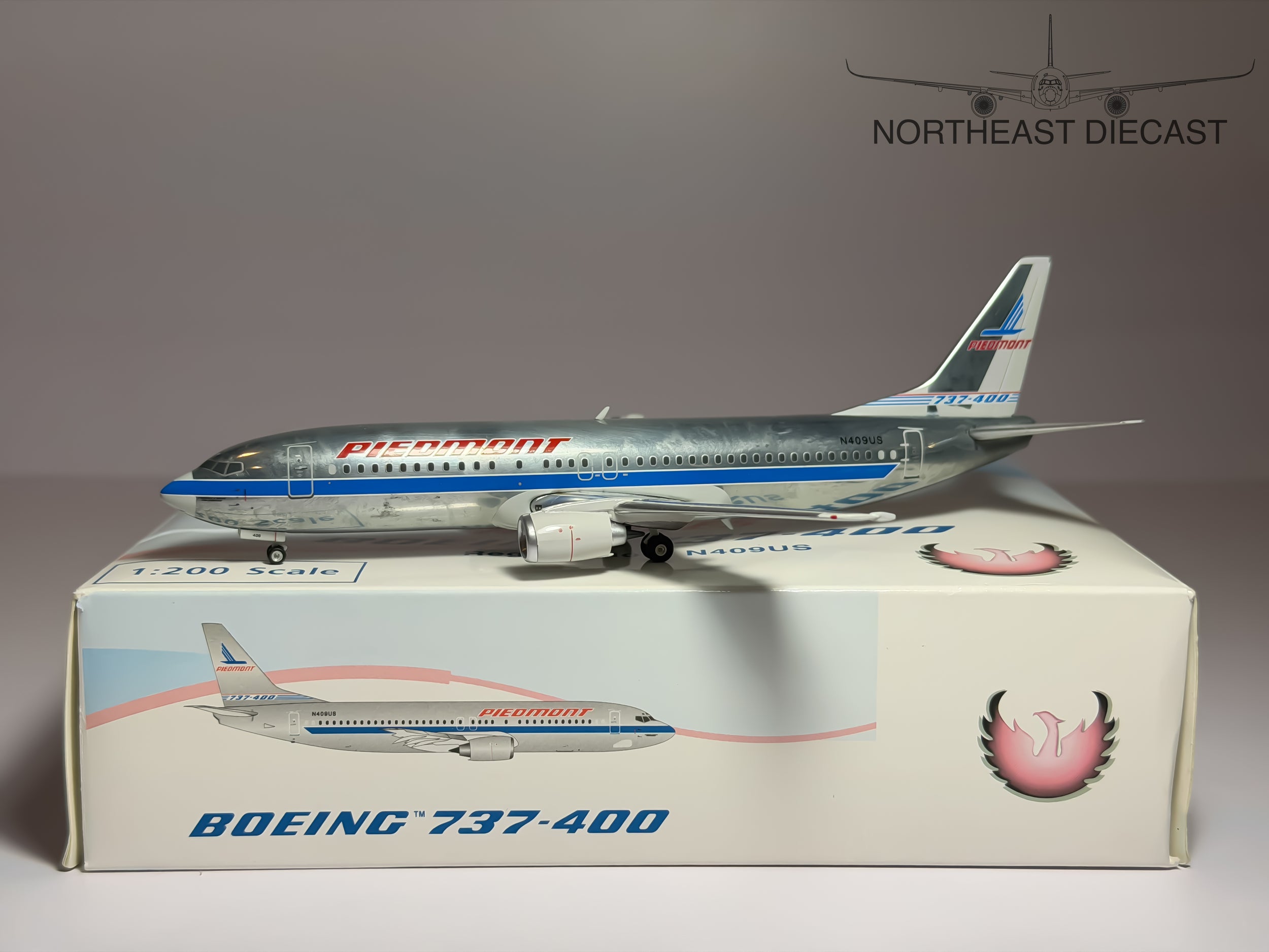 Piedmont Airlines Boeing 737-400 1:200 Phoenix N409US (PH2PDM038)