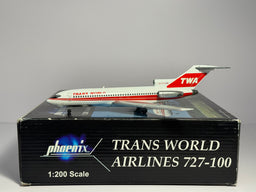 Phoenix Model 1:200 TWA Trans World Boeing 727-100 N839TW Dual Stripes PH2TWA002