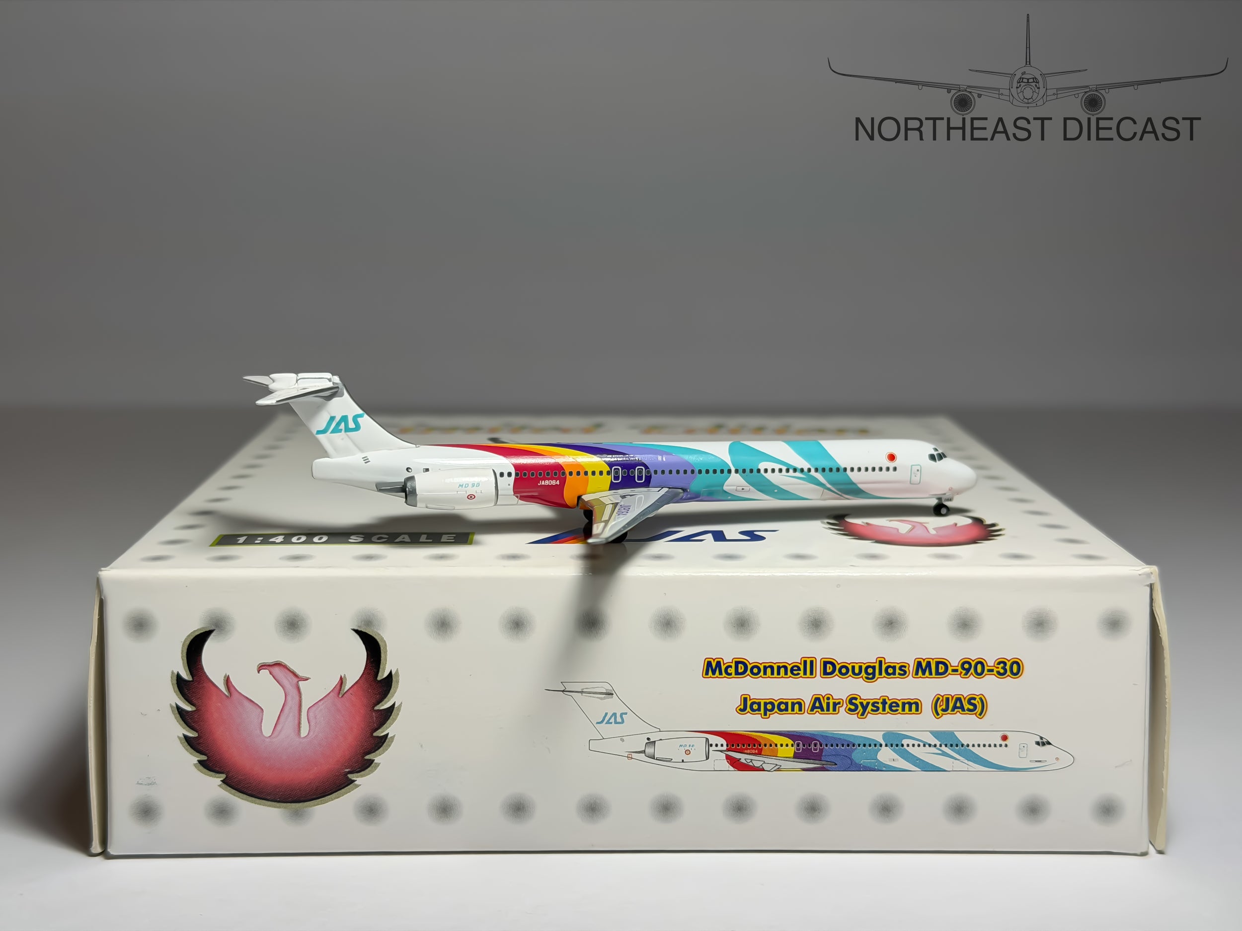 JAS Japan Air System McDonnell Douglas MD-90 1:400 Phoenix JA8064 (PH410019)