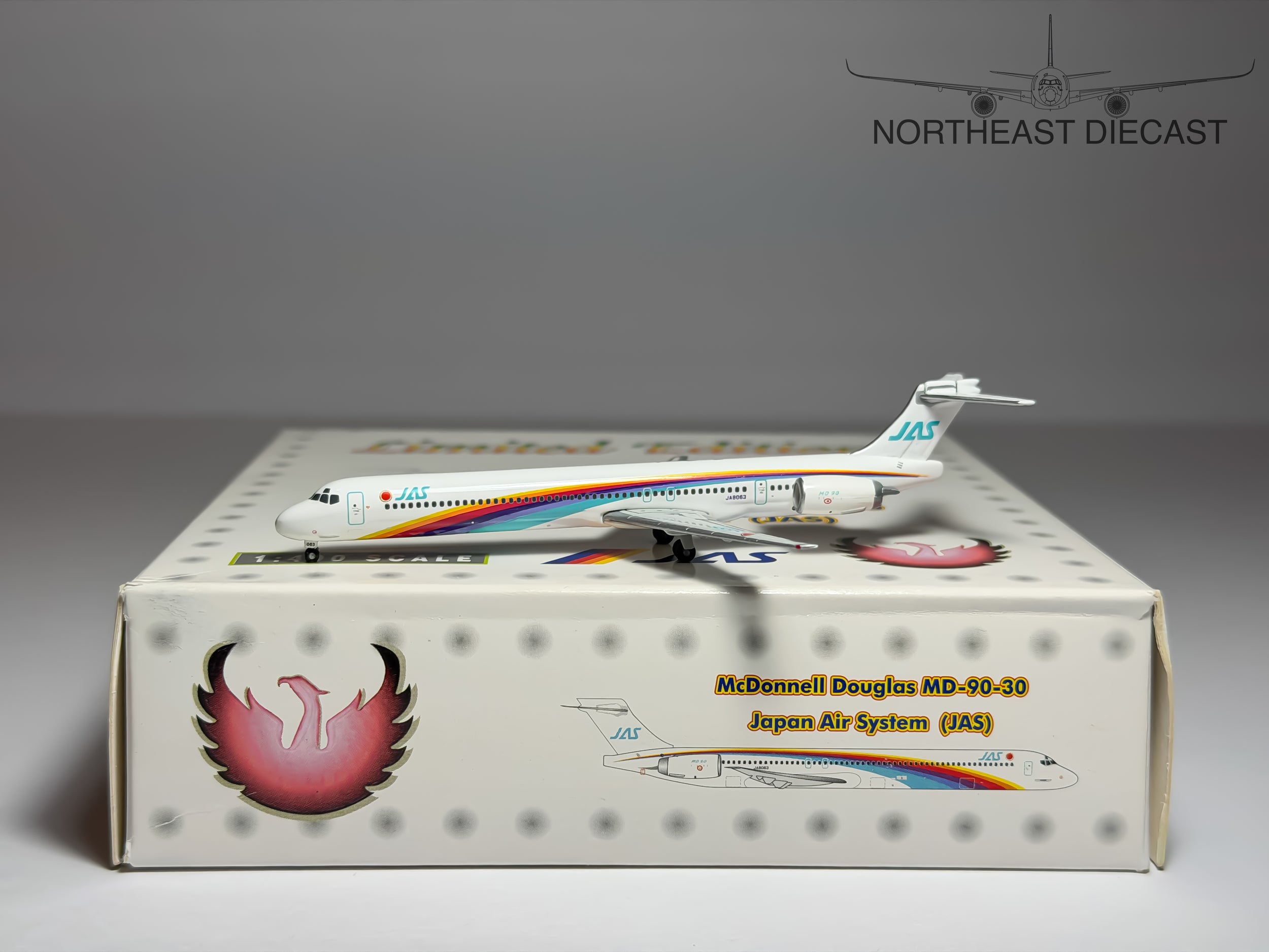 JAS Japan Air System McDonnell Douglas MD-90 1:400 Phoenix JA8063 (PH410020)